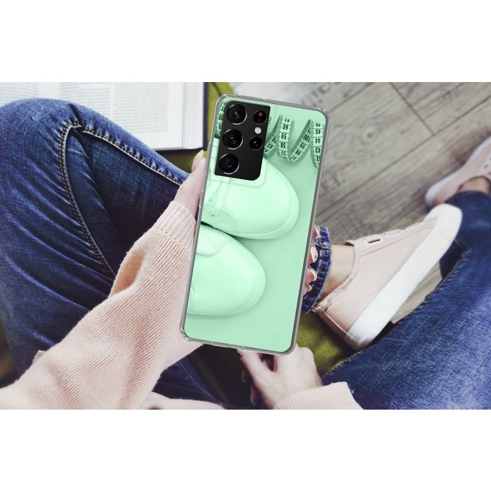 MuchoWow Handyhülle Mintgrüne Schuhe Phone Case Handyhülle Samsung Galaxy S21 Ultra Silikon Schutzhülle CB11412