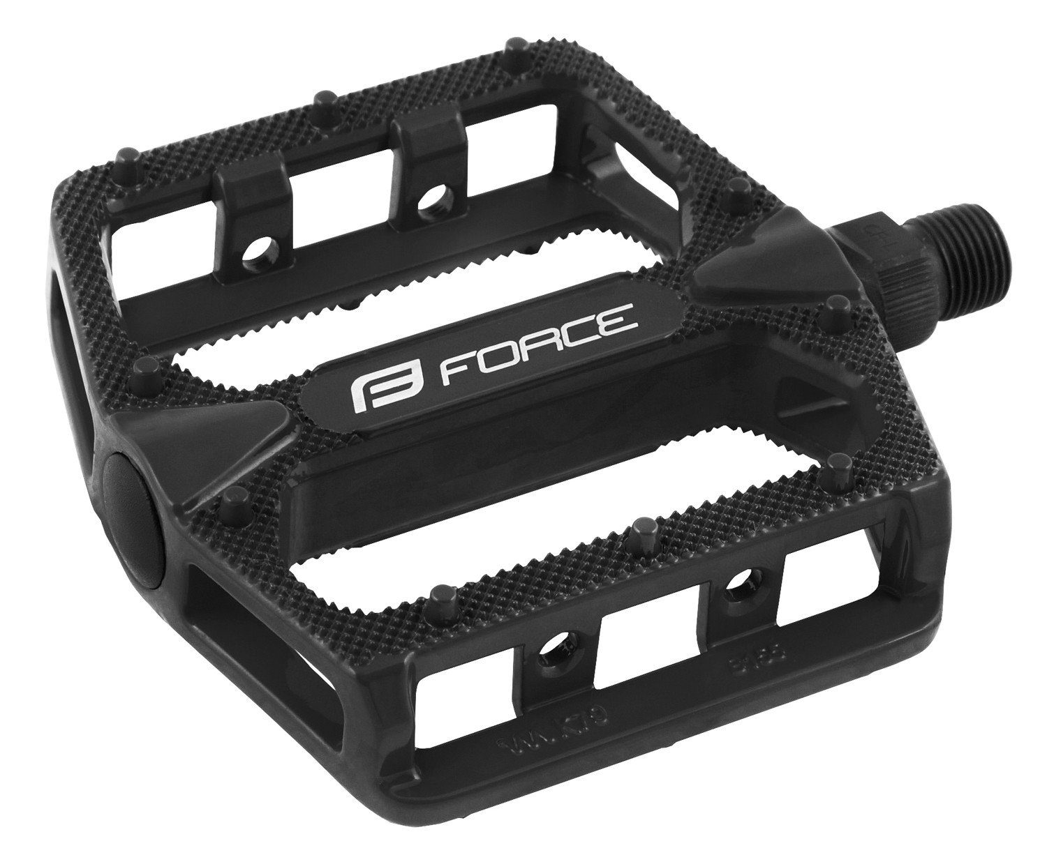 FORCE Fahrradpedale Force Alu Pedale BMX Hot Schwarz Kugelgelagert mit Cr-Mo Achse