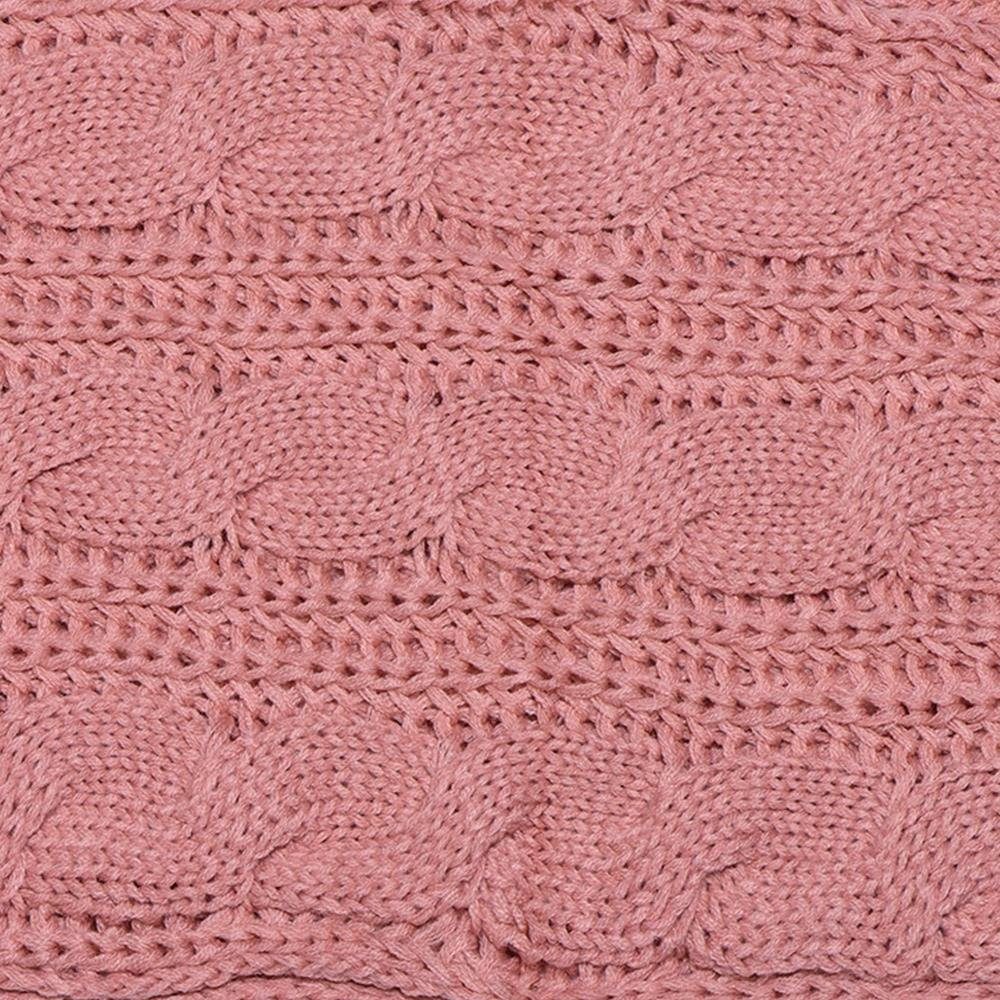 rosa warm Winterschal weich, Strickschal (1-St), Strickmuster Schlauchschal, Schal, DonDon Damen und Schal