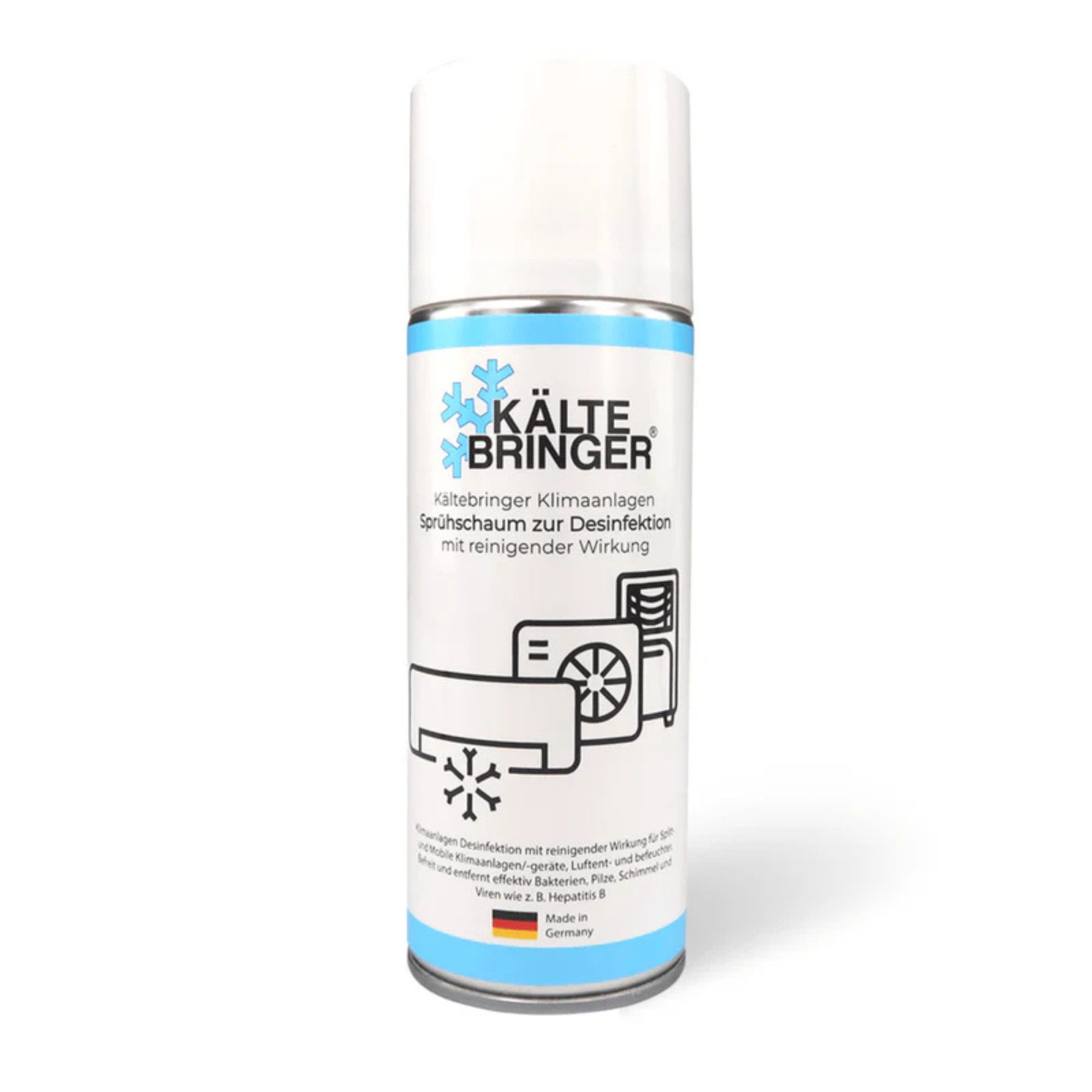 Kältebringer Klimaanlagen Reiniger und Desinfektionsschaum KRKR Reinigungsspray (1-St. Klimaanlagen Desinfektion, 400ml)