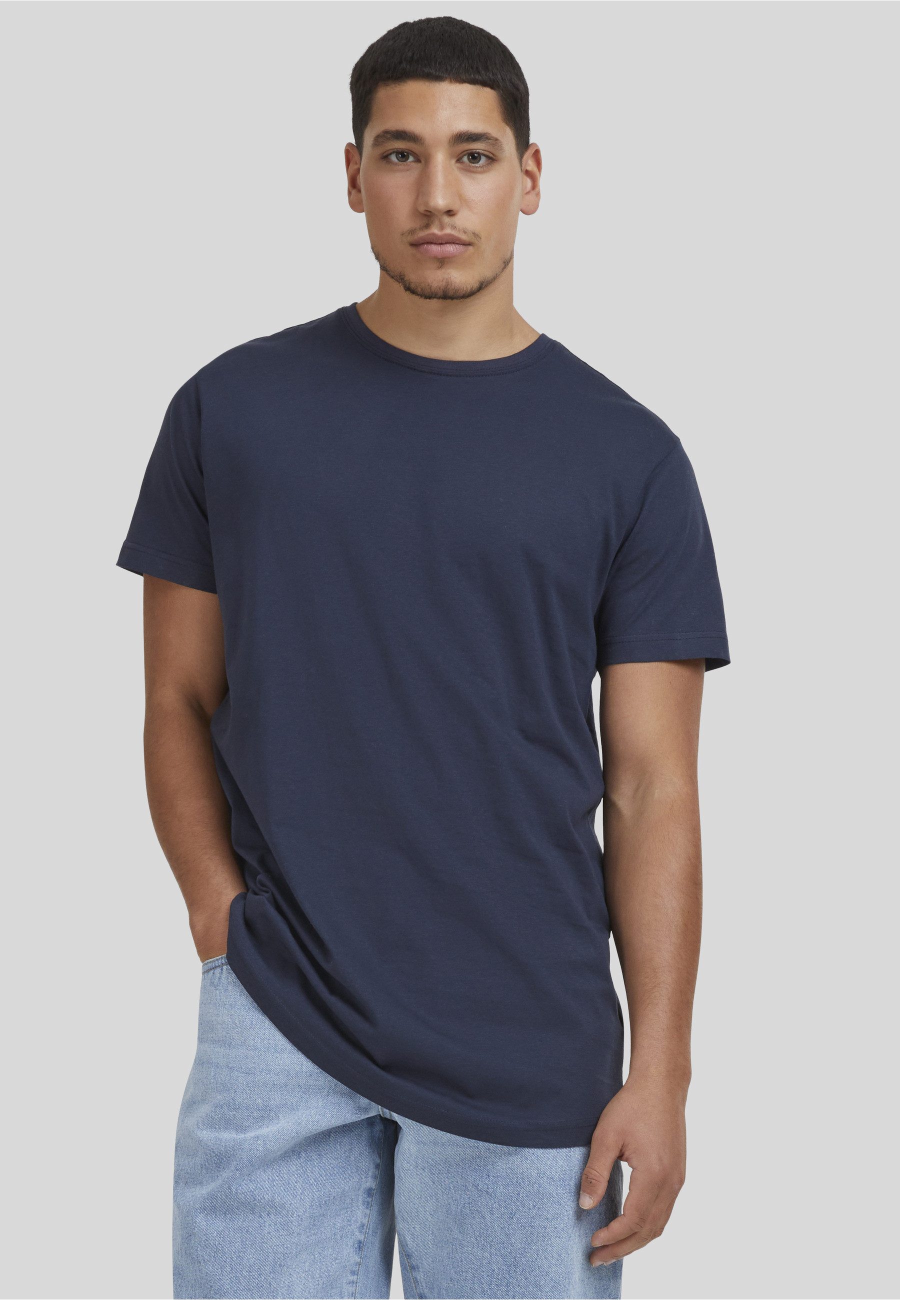 URBAN CLASSICS Kurzarmshirt Urban Classics Herren Shaped Long Tee (1-tlg) – Bild 3 von 5