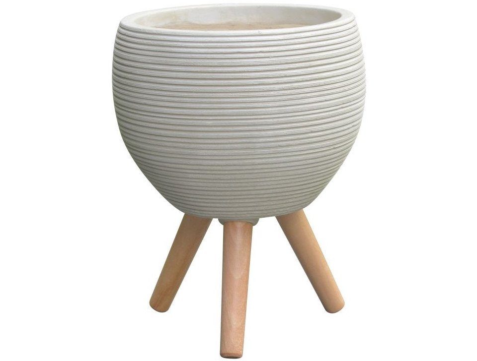 Ivyline Lissabon Pflanzgefäß 13,5 Cm – Hellgrau, Keramik, Wasserdicht, Zeitloses Design