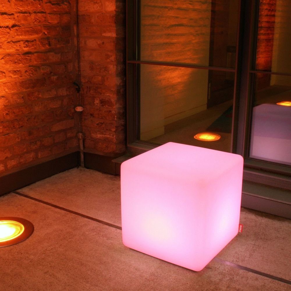 Moree Stehlampe Cube Outdoor LED Weiß, Transluzent