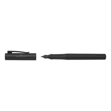 Faber-Castell Füllhalter GRIP Edition M, mit schwarzer Feder, Soft-Griffzone und Edelstahlclip