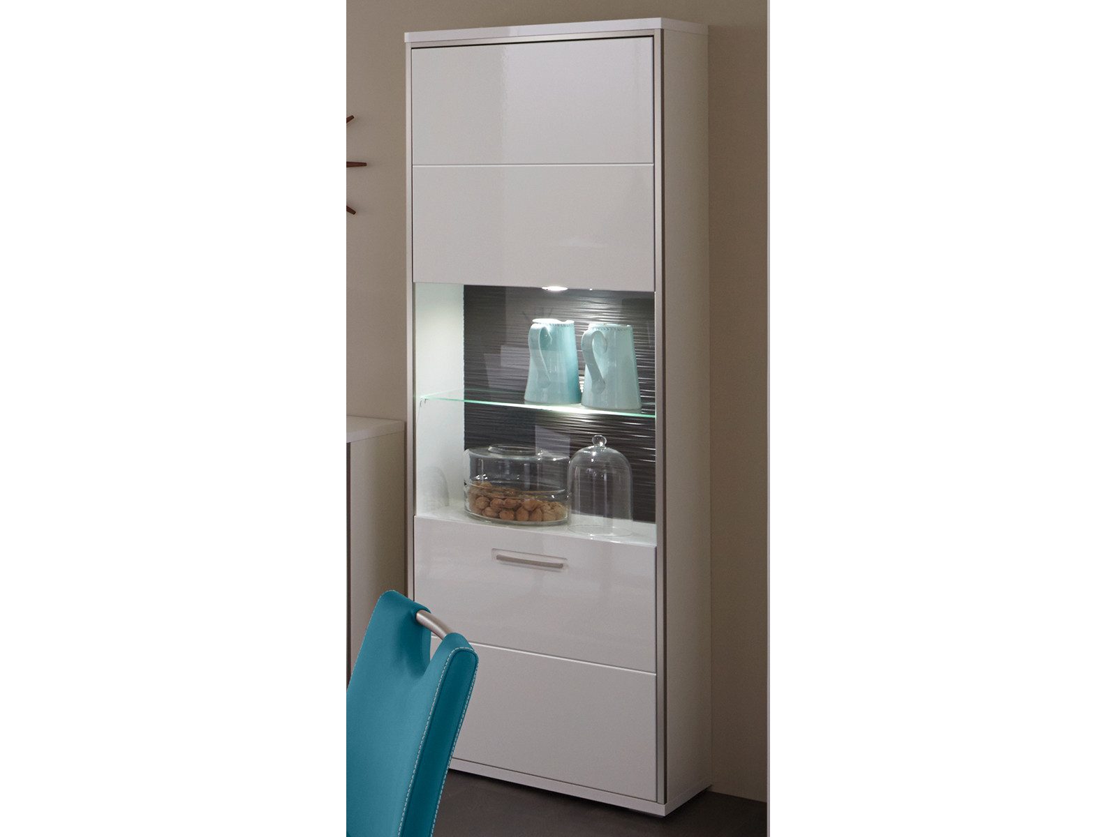 uno Vitrine  Setto ¦ weiß ¦ Maße (cm): B: 64 H: 201 T: 38.0 Schränke > Vitr günstig online kaufen