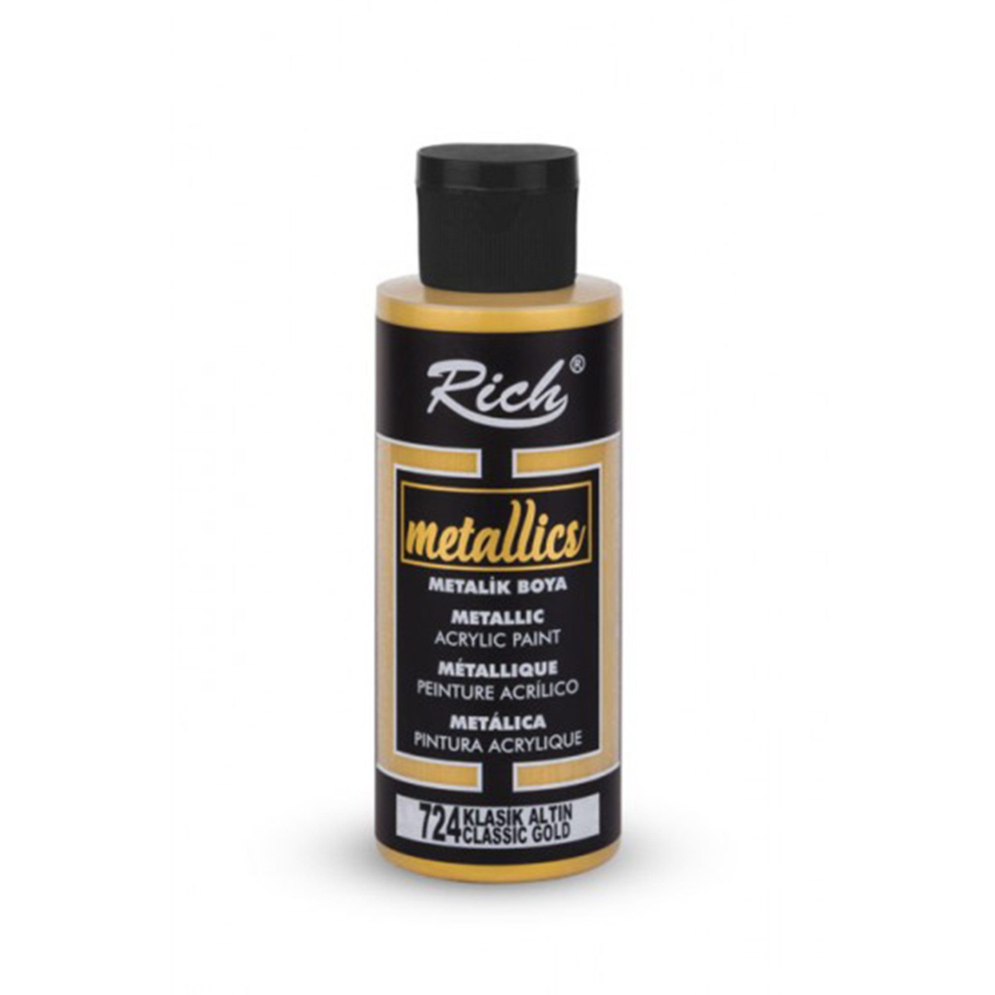RICH Acrylfarbe Rich Metallics Effektfarbe Paint - 25/60/120/500 ml - Uber 10 Farben