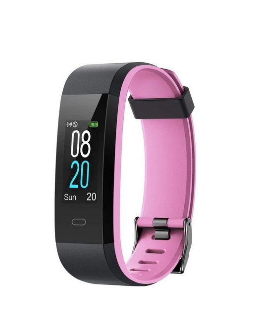 100% Fitness-Tracker »YAMAY Fitness Armband mit Pulsmessung,Smartwatch Fitness Tracker mit Pulsmesser Wasserdicht IP68 Fitness Uhr Messgeräte Pink«