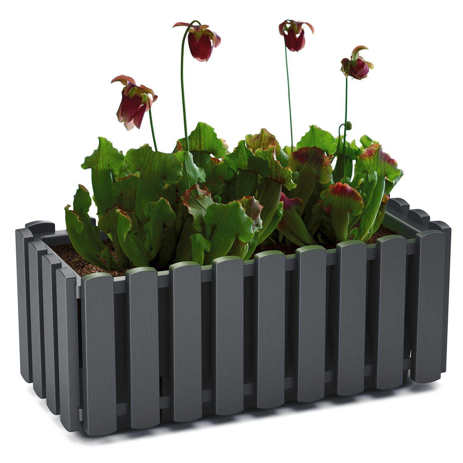 KAGM Blumenkasten Balkonkasten Pflanzkasten Landhausoptik Lattenoptik günstig online kaufen