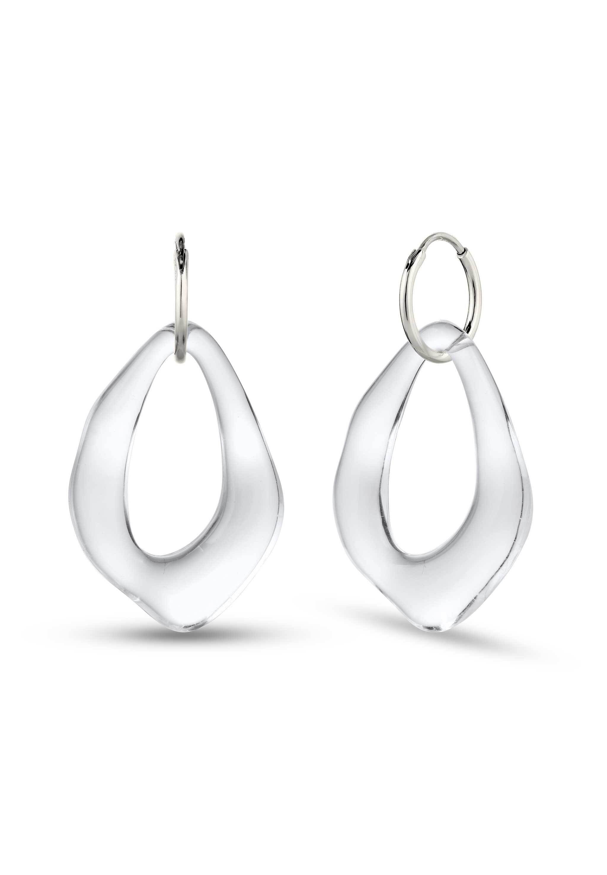 Elli Paar Creolen Creolen Resin 925 Sterling Silber