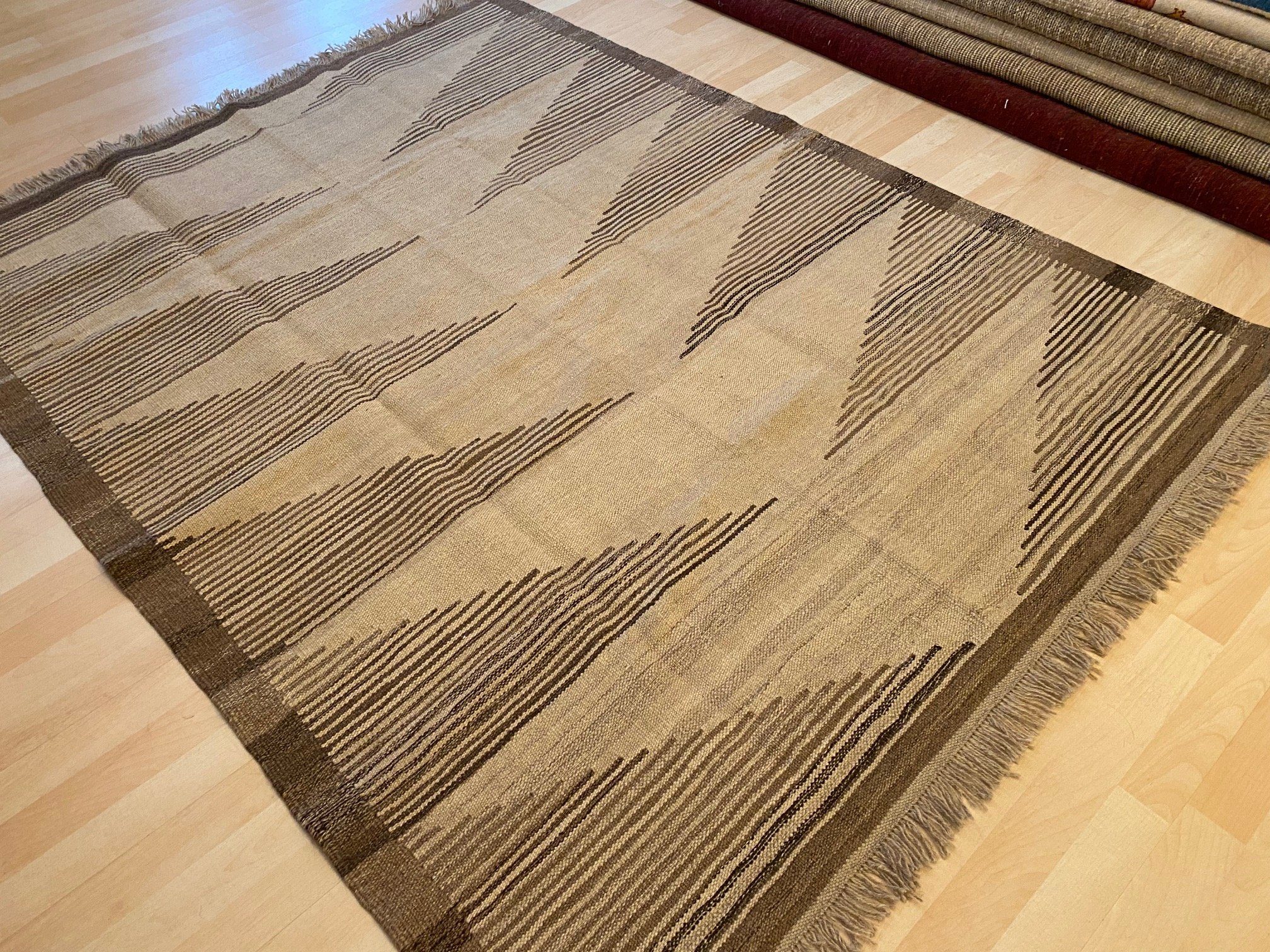 Orientteppich Perserteppich Perser Nomad Teppich Unikat Unikat, Kelim Morgenlandbazar, mit 196×150 Echtheitszertifikat