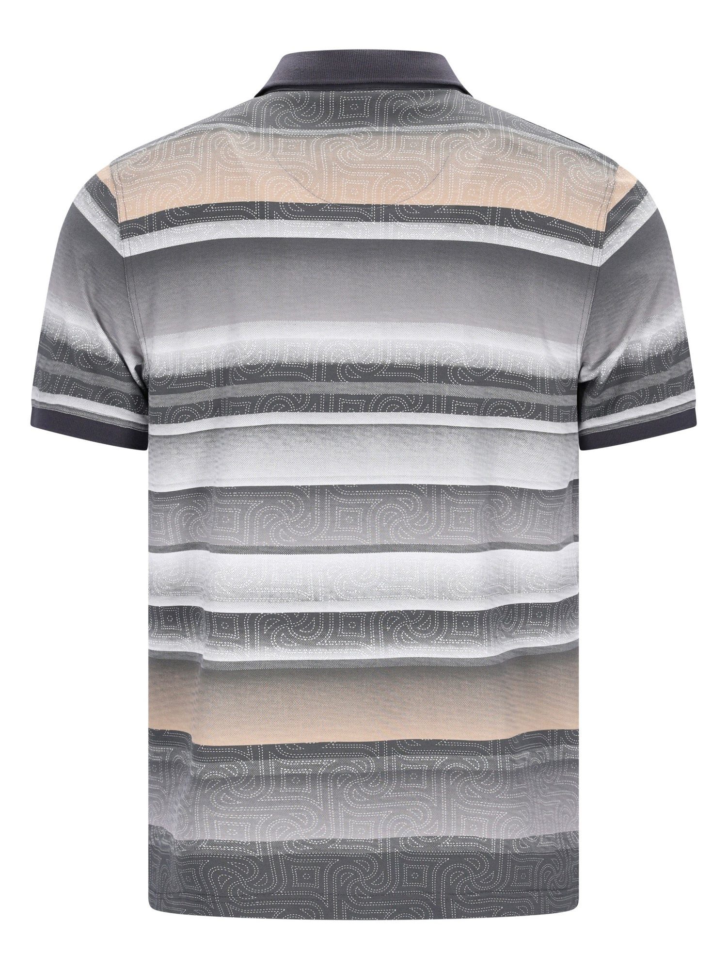 Hajo Poloshirt Feinpikee-Poloshirt mit Alloverdruck in stay fresh-Qualität