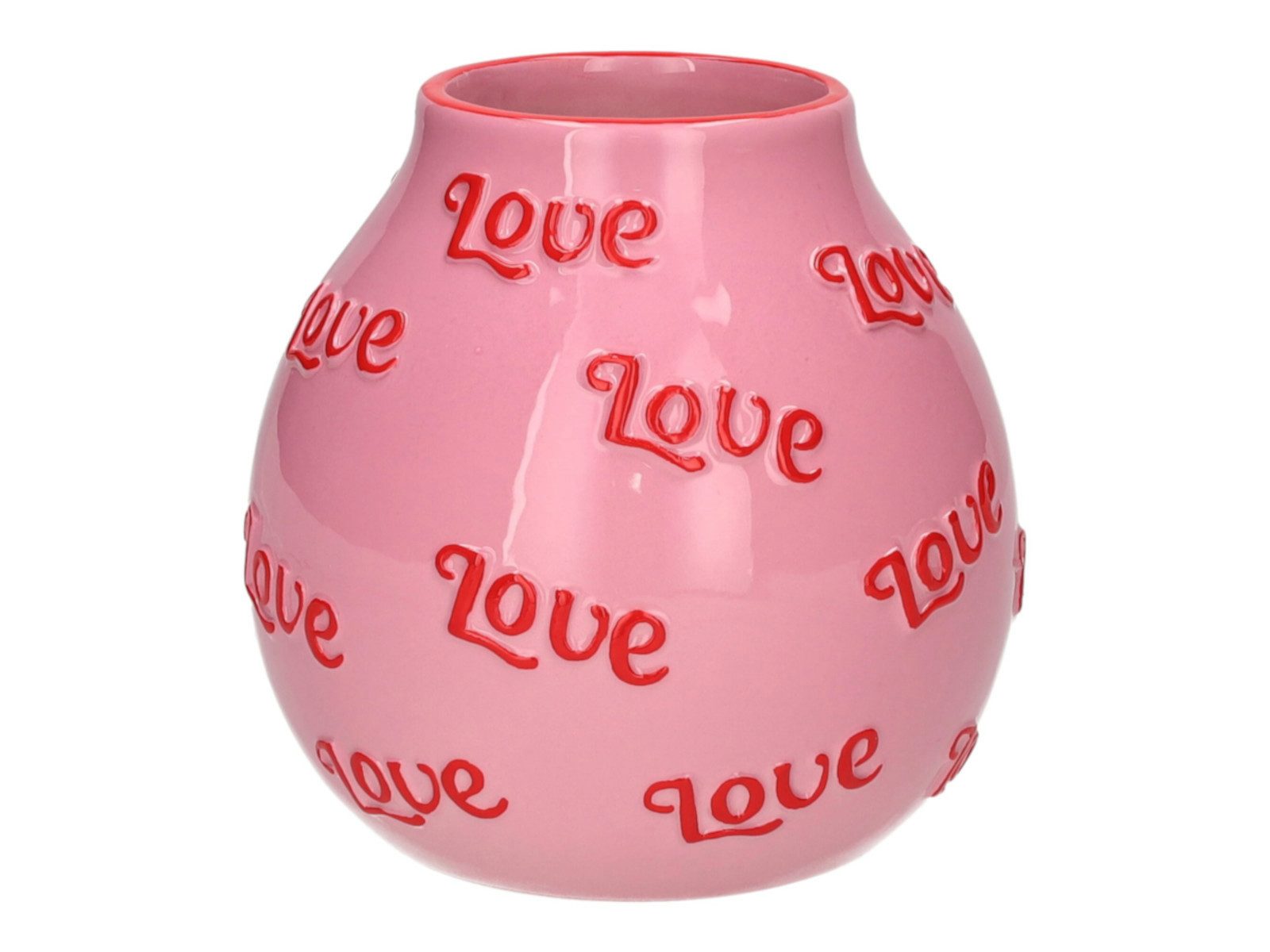 Giftcompany Dekovase Artisan Vase Love S rosa/rot 14,3cm (Vasen)