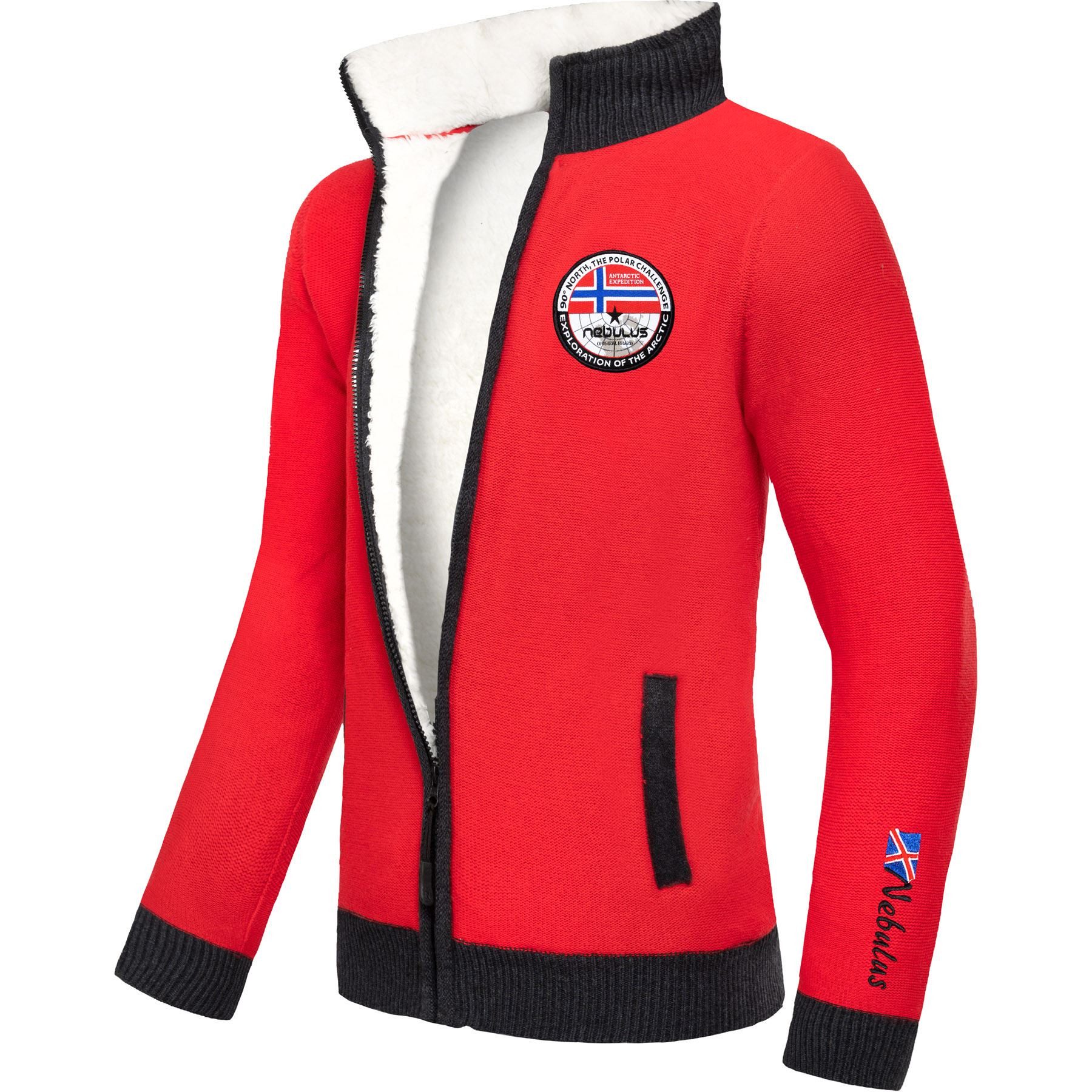 Strickjacke STORY, P5584 - Herren, rot, XXL
