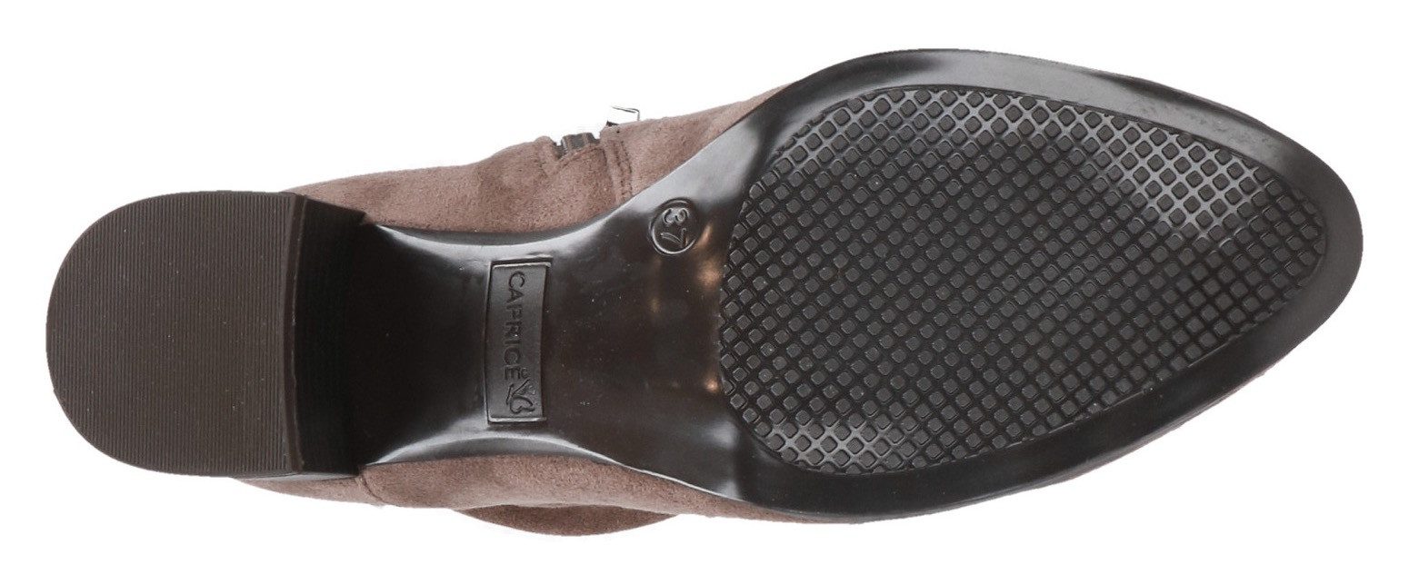 Caprice Stiefelette, Blockabsatz, Businessschuh mit praktischem Innenreißverschluss