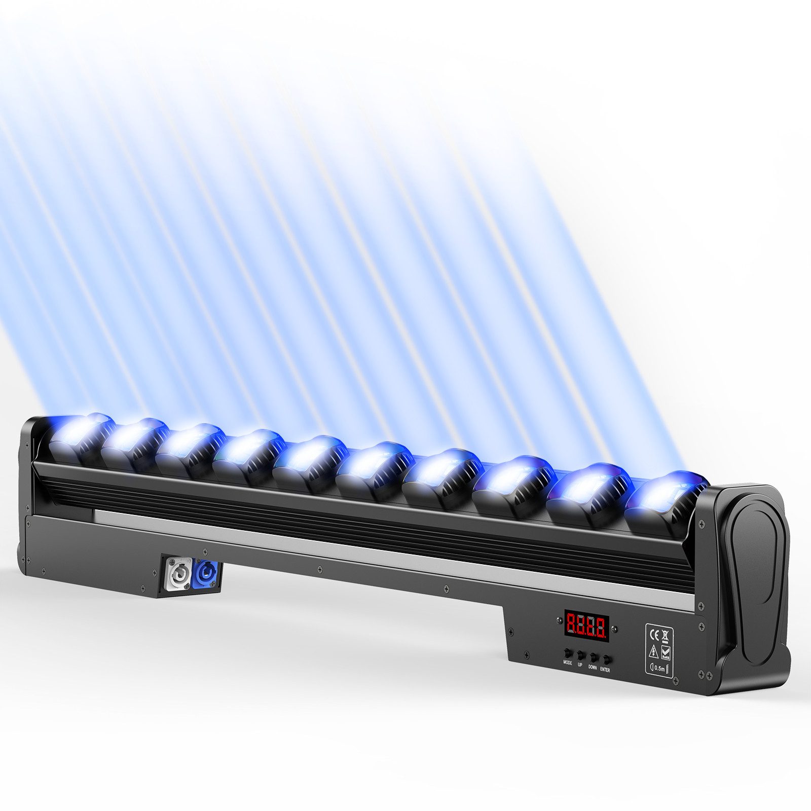 ZonQoonz Discolicht 250-W-Moving-Head-Bühnenlichtleiste, Wandfluter, RGBW-Stroboskoplicht