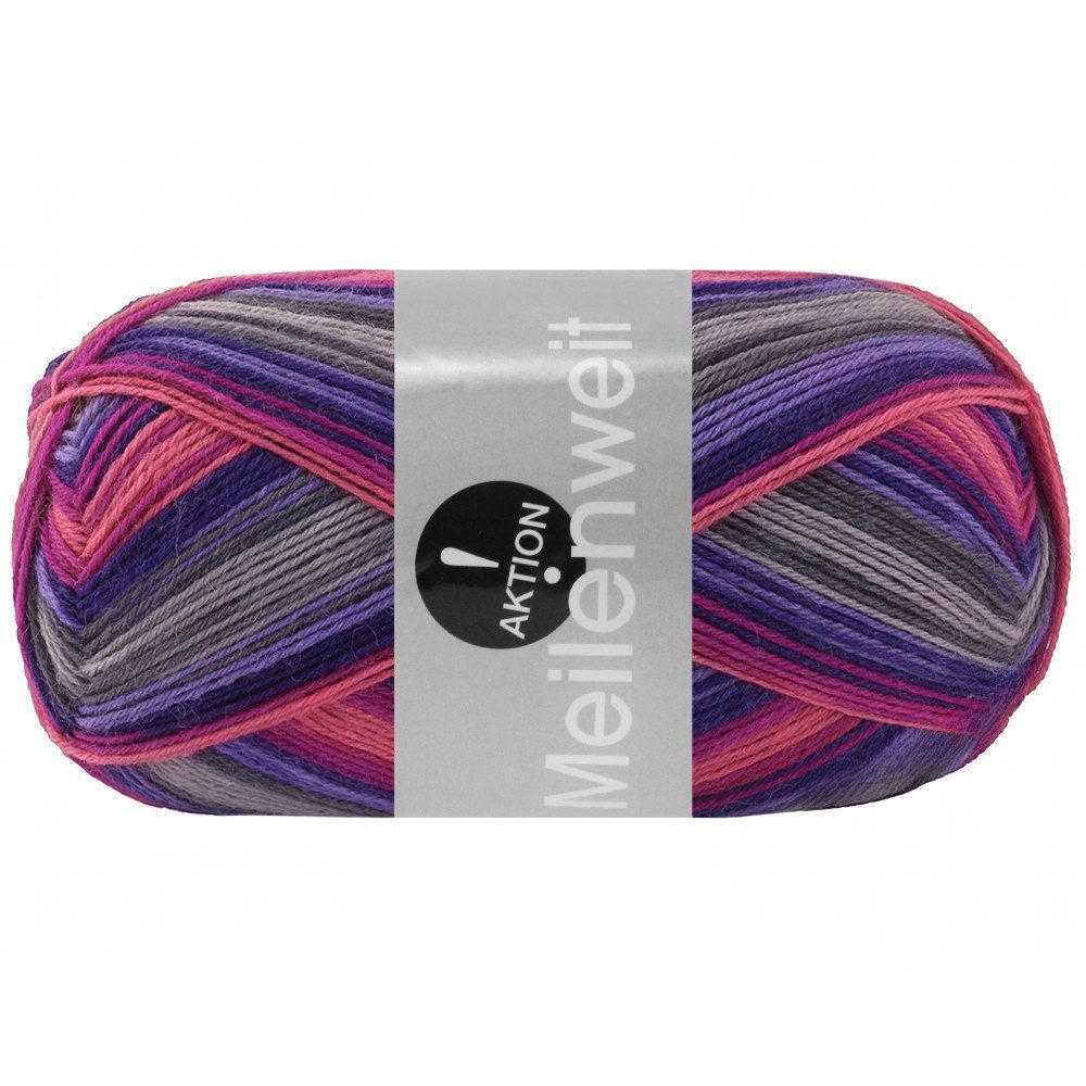 LANA GROSSA MEILENWEIT 100 g AKTION Häkelwolle, 420 m (hochwertige 4-fach Sockenwolle), 100 g