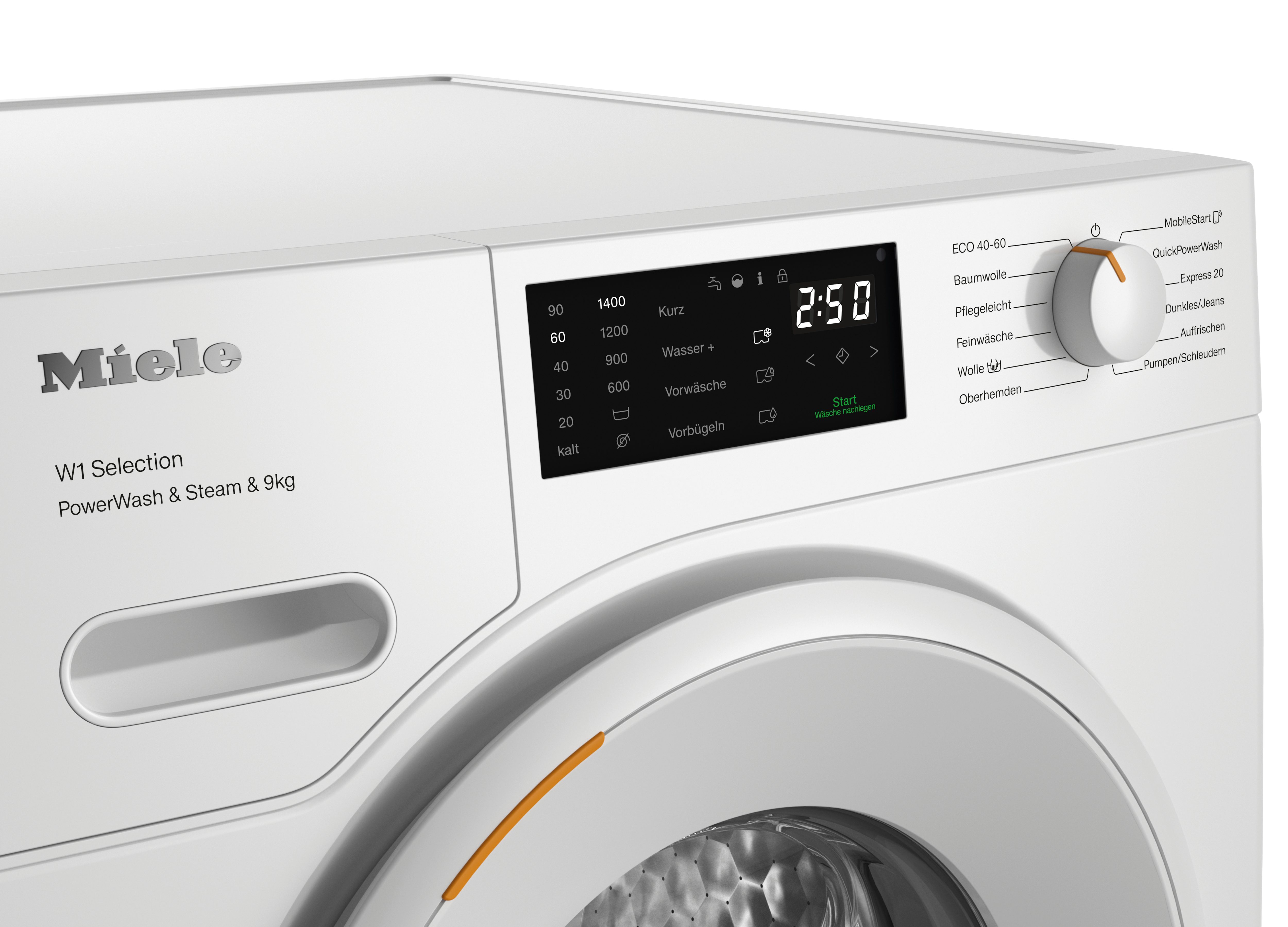 Miele Waschmaschine WSD383 WCS PWash&Steam&9kg, 9 kg, 1400 U/min, Getestet auf 20 Jahre perfekte Wäschepflege, 25 Jahre Motorgarantie
