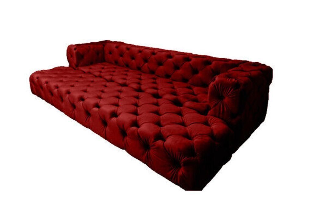 JVmoebel Big-Sofa Luxus Sofa 5 Sitzer Couch Polstersofa xxl Sofas Wohnzimmer Stoff, 1 Teile, Made in Europa Bordeaux