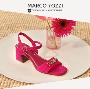 MARCO TOZZI by GMK Sandalette, Sommerschuh, Sandale, Blockabsatz,mit GMK-Schmuckelement