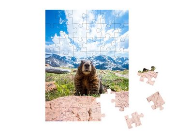 puzzleYOU Puzzle Ein Murmeltier im Rocky Mountain National Park, 48 Puzzleteile, puzzleYOU-Kollektionen Murmeltiere