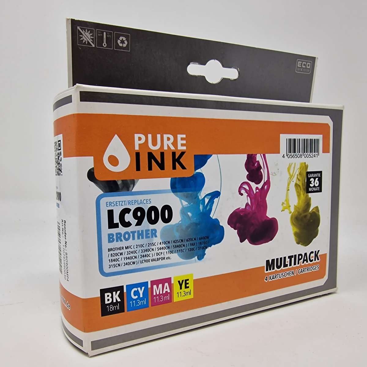 Pure Ink 4er Multipack ersetzen Brother Patronen LC-900 Tintenpatrone