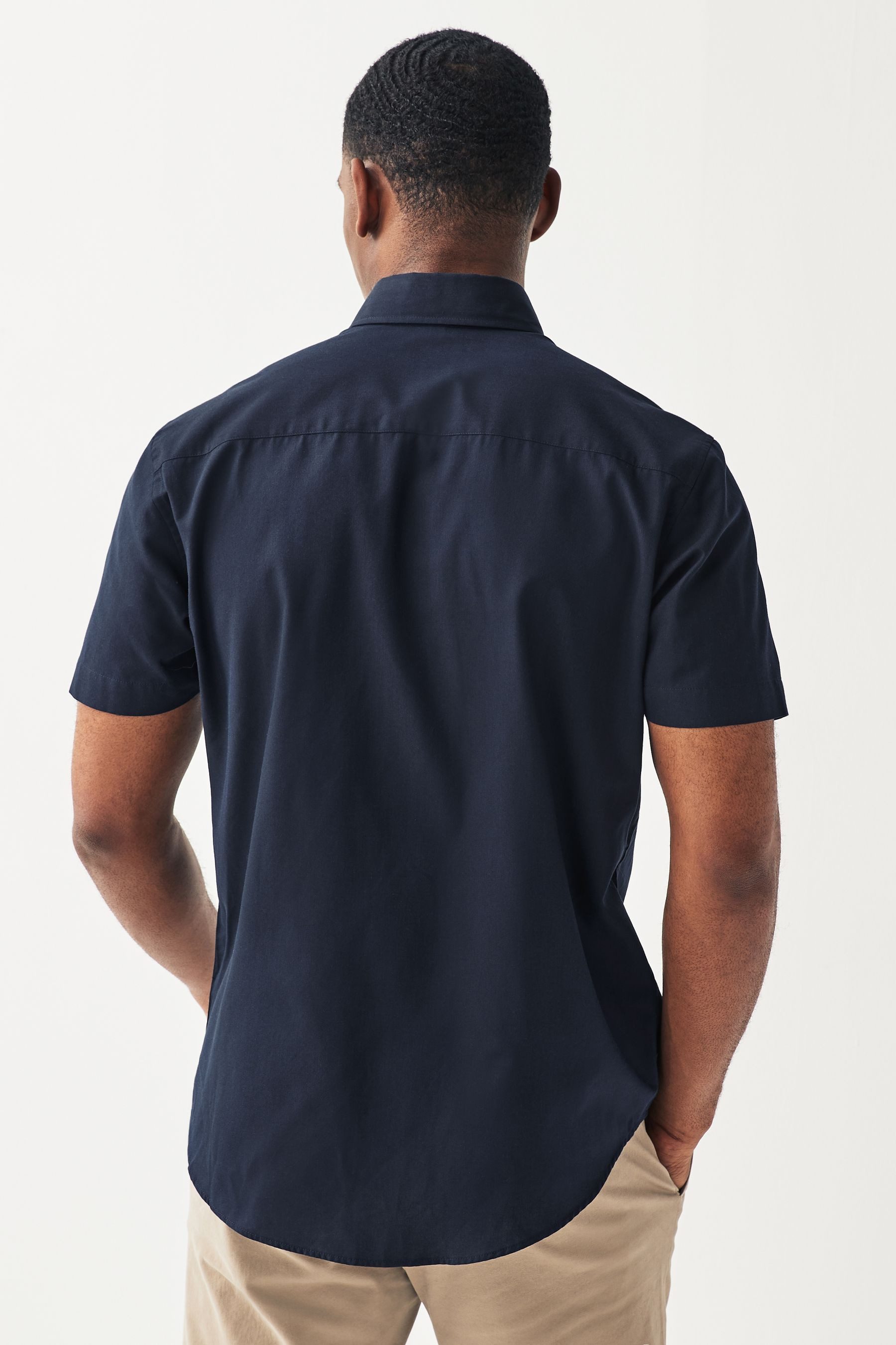 Next Kurzarmhemd Bügelleichtes Button-down-Oxfordhemd, Kurzarm (1-tlg) günstig online kaufen