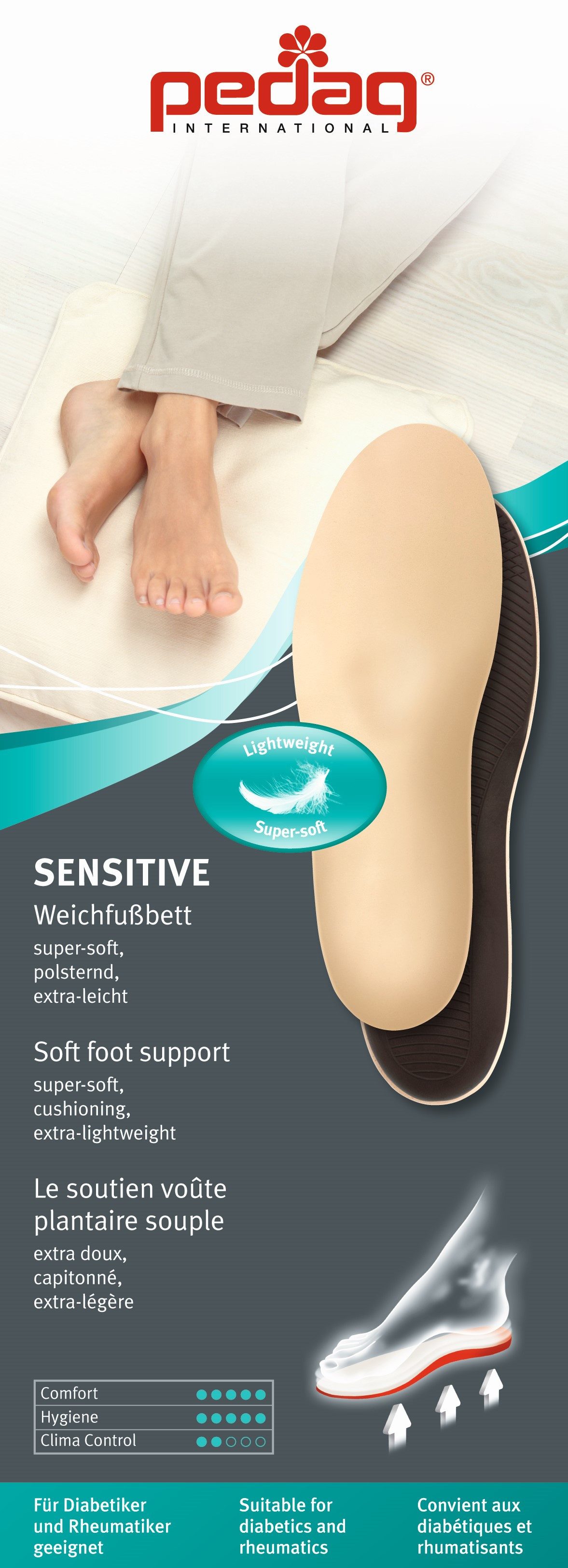 Pedag Fußbetteinlage Sensitive - das leichte Weichfußbett für besonders sensible Füße – Bild 2 von 2