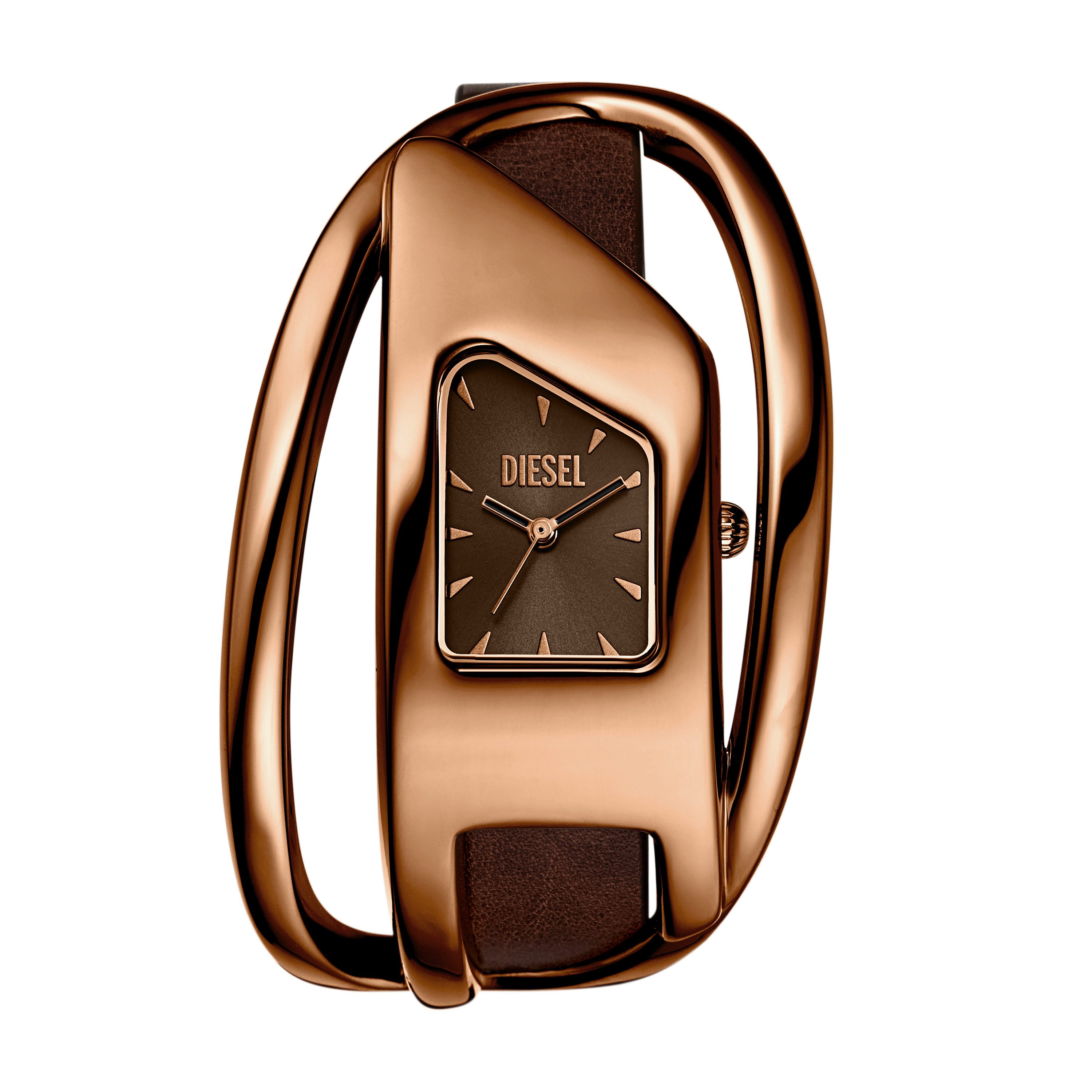 Diesel Quarzuhr WRAP-D DZ5630, Armbanduhr, Damenuhr, Lederarmband, analog