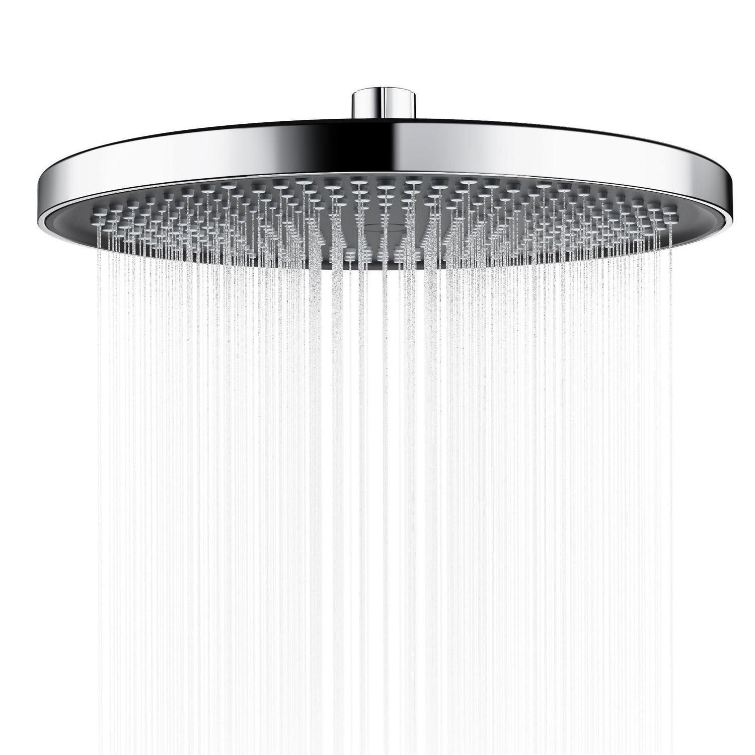 LuxusKollektion Regenduschkopf Regenduschkopf Wassersparend AntiKalkDuesen 26cm ABS Chrom+schwarz