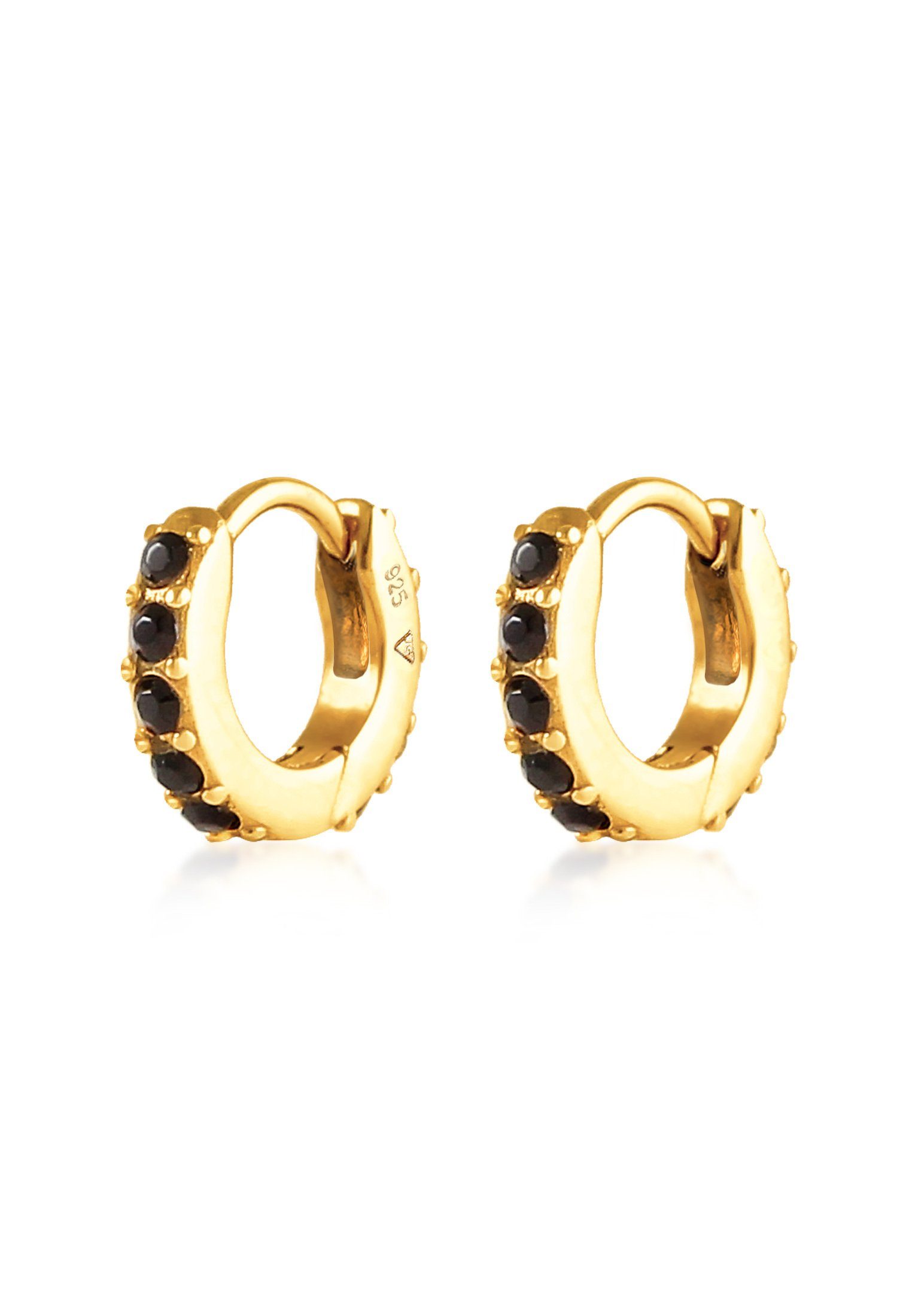 Elli Paar Creolen Creolen Sparkling Weiß 925 Silber, mit Kristallen von Swa günstig online kaufen