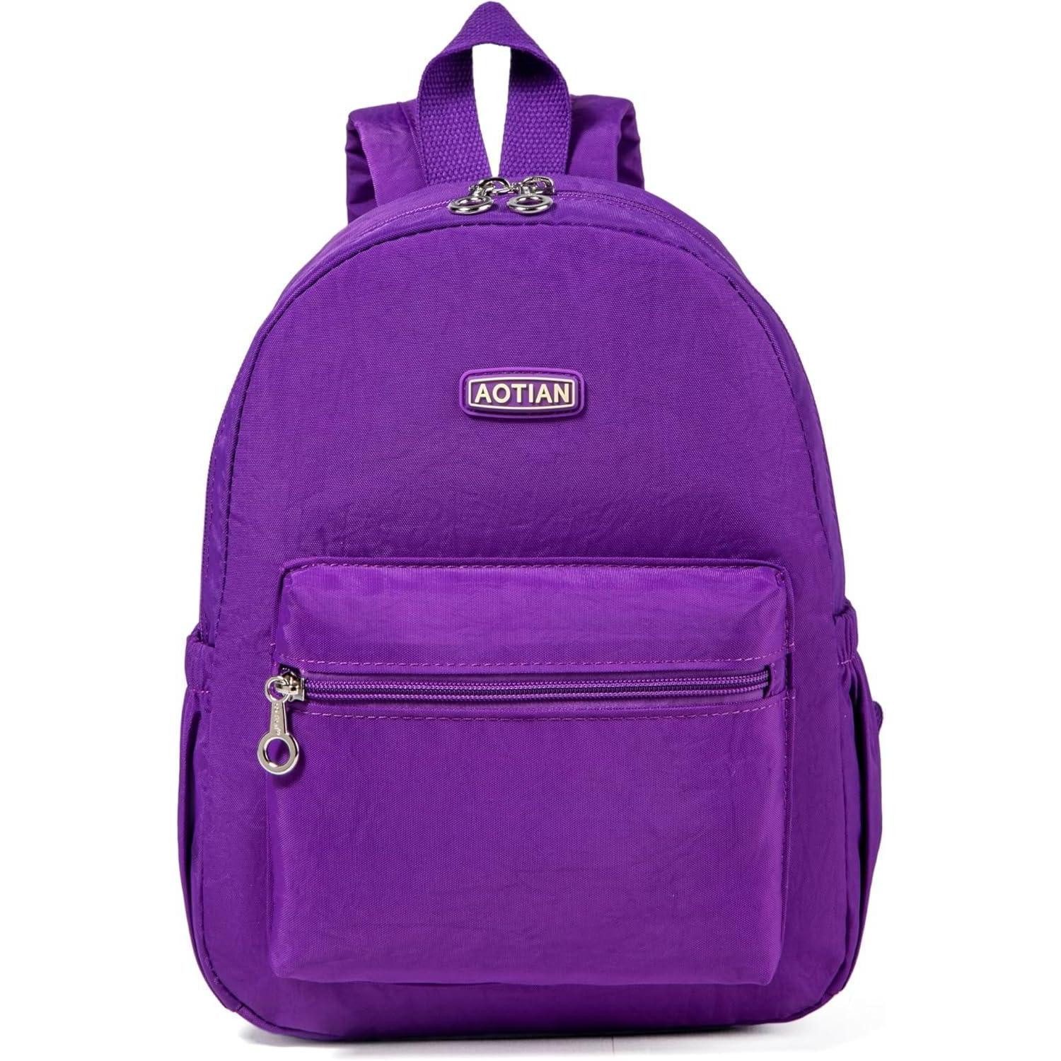 Minirucksack Rucksack Damen Mini Daypack Schultertasche 7 Liter Dunkelviolett