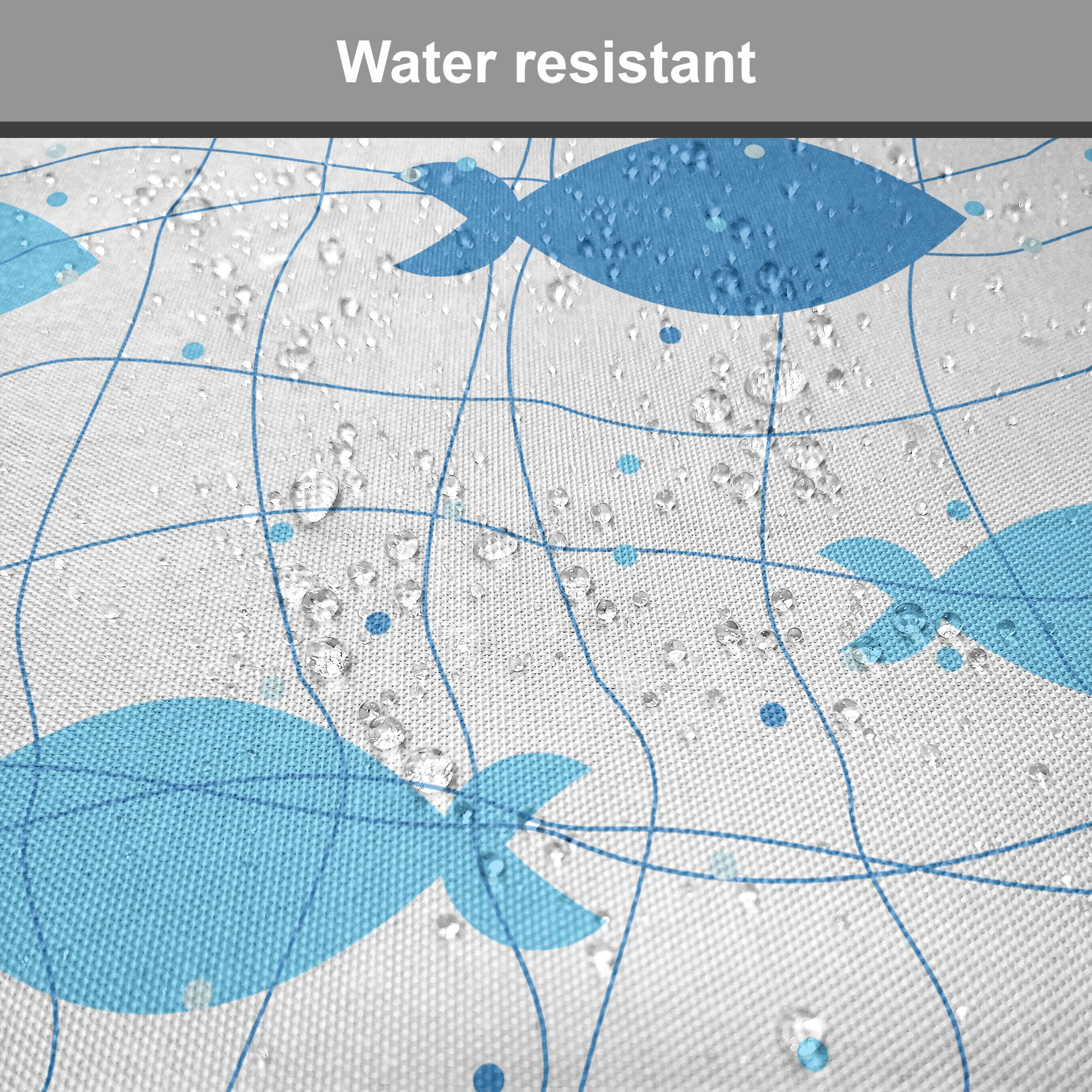 Riemen Abakuhaus wasserfestes Design mit Küchensitze, Fisch für Dekoratives Stuhlkissen Geometrische Kissen Net Punkte