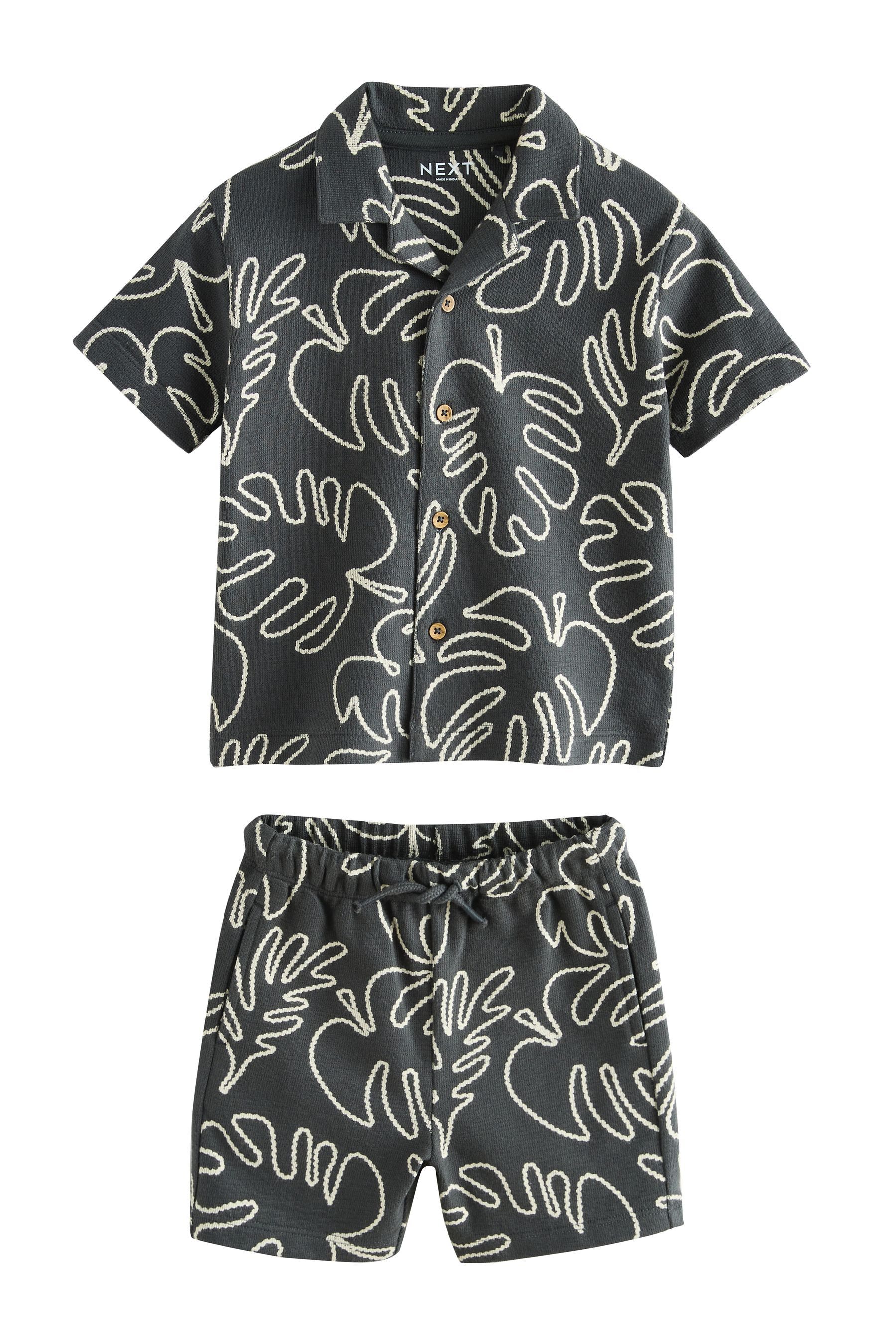 Next Shirt & Shorts Kurzärmeliges Hemd und Shorts im Set (2-tlg)