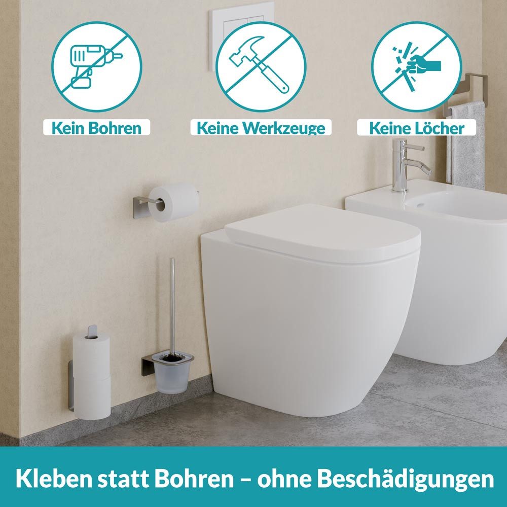 WEISSENSTEIN WC-Reinigungsbürste Toilettenbürstenhalterung ohne Bohren
