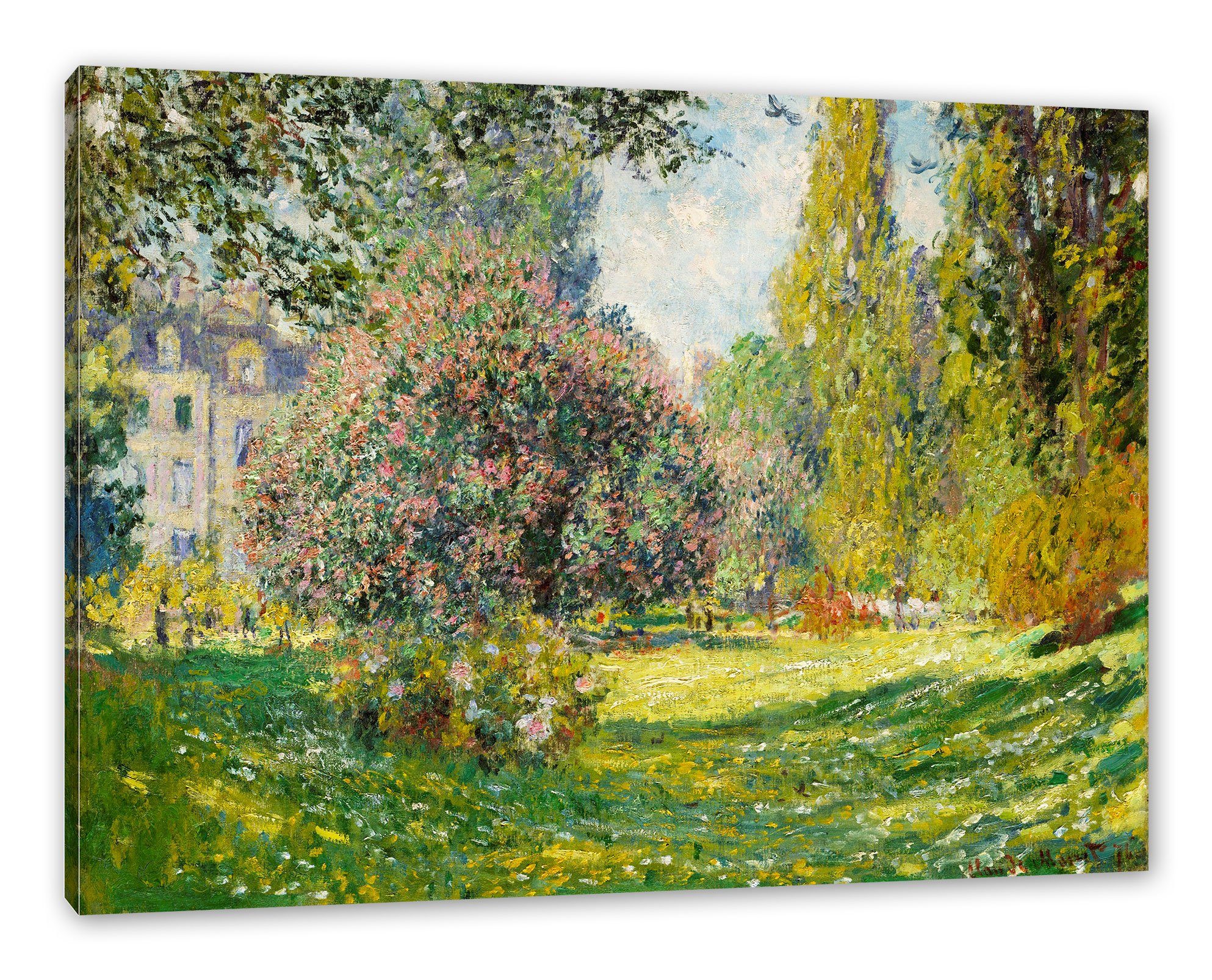 Pixxprint Leinwandbild Claude Monet - Landschaft am Park Monceau, Claude Mo günstig online kaufen