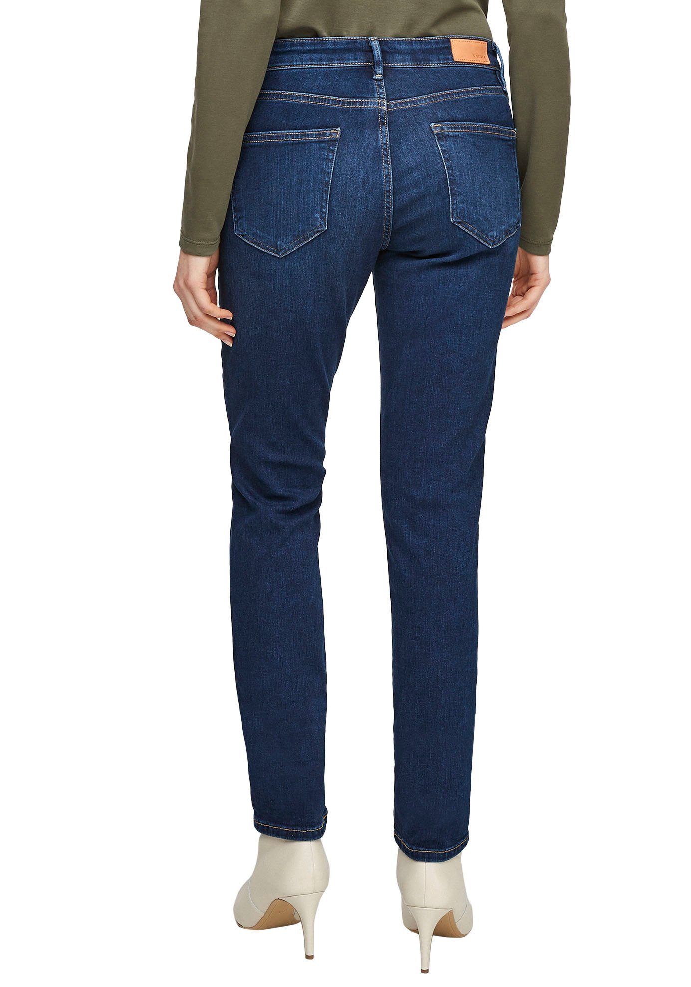 s.Oliver Slim-fit-Jeans Betsy dark-blue Form in Basic 5-Pocket