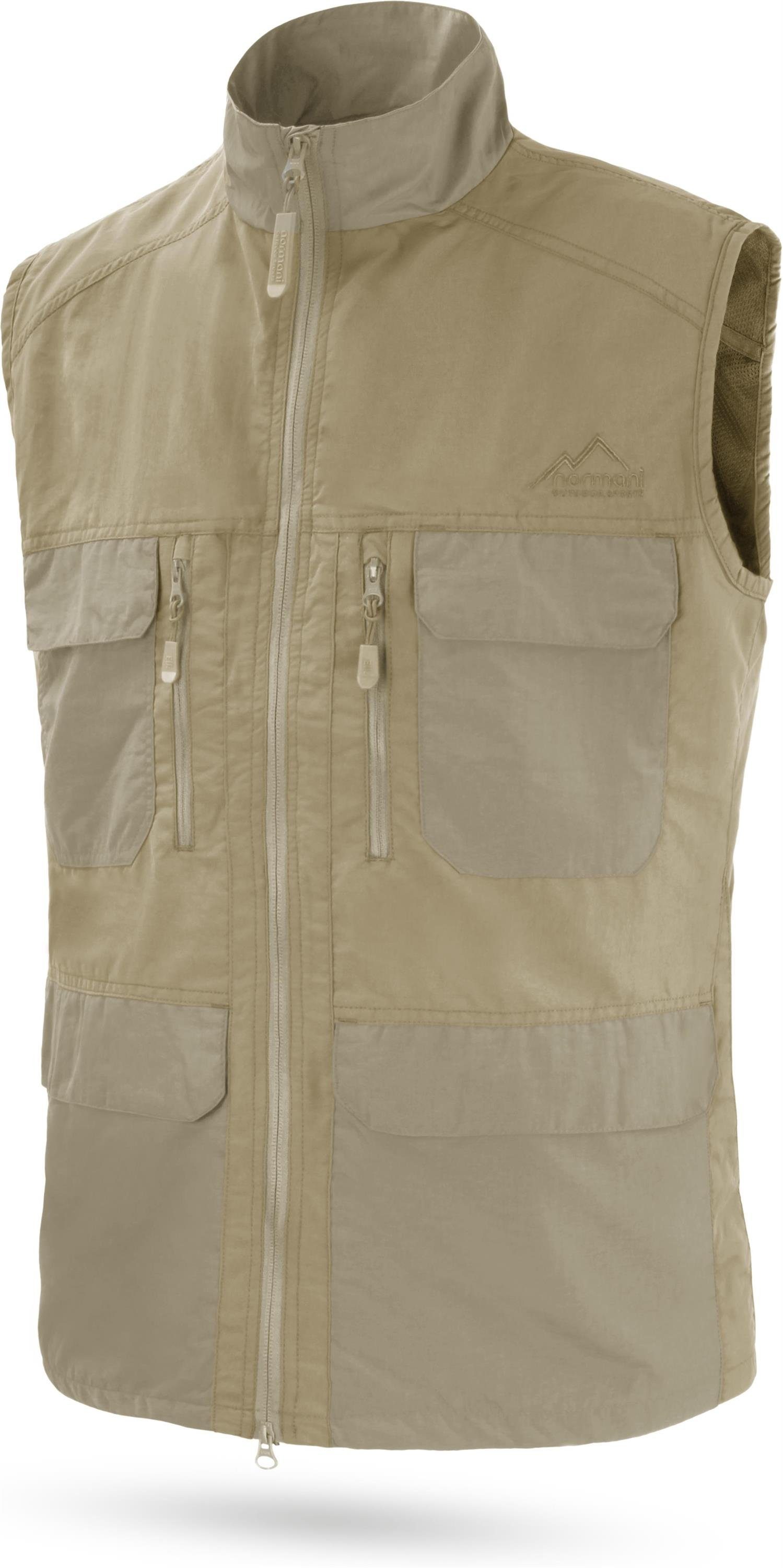 normani Funktionsweste Outdoor Weste Elk Sportweste Freizeitweste Anglerweste Jagdweste Safariweste Sommerweste