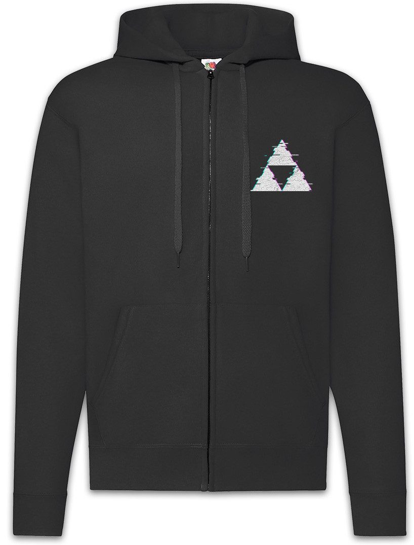 Urban Backwoods Sweatjacke Triforce Glitch Zipper Hoodie Symbol Sign Logo Insignia Golden Power (1-tlg) Zelda The Hyrule Goddesses
