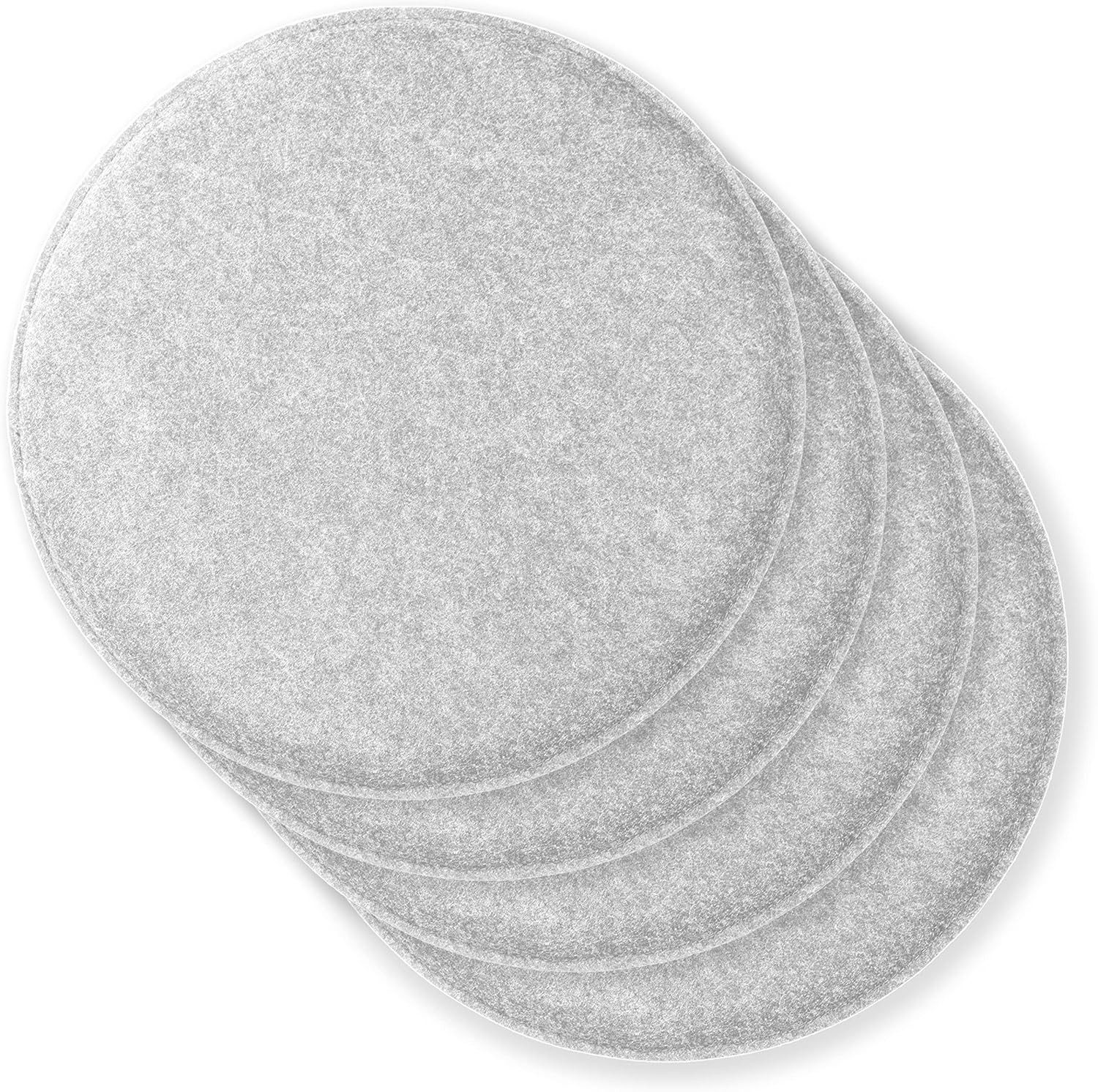 RUBBERNECK Stuhlkissen Rubberneck 4er Set rutschfeste Filz Sitzkissen Rund, Stuhlkissen mit Antirutsch-Noppen - rutschfeste Oberfläche