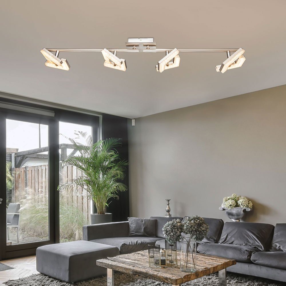 Globo LED Deckenleuchte, Leuchtmittel inklusive, Warmweiß, Decken Strahler Ess Wohn Zimmer Lampe Kristall Strahler | Deckenlampen