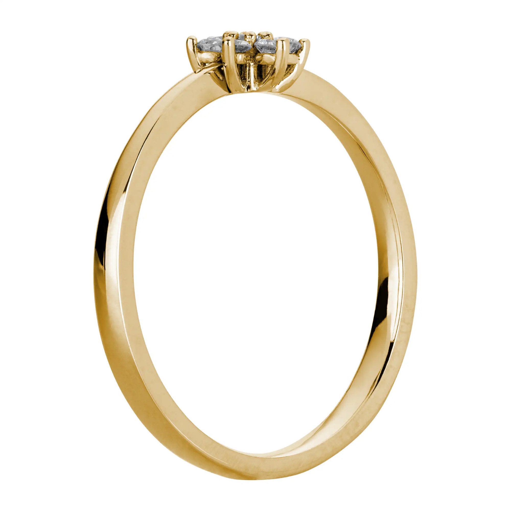 LYOMI Fingerring 585/- Gelbgold 7 synth. Diam. 0,13ct.