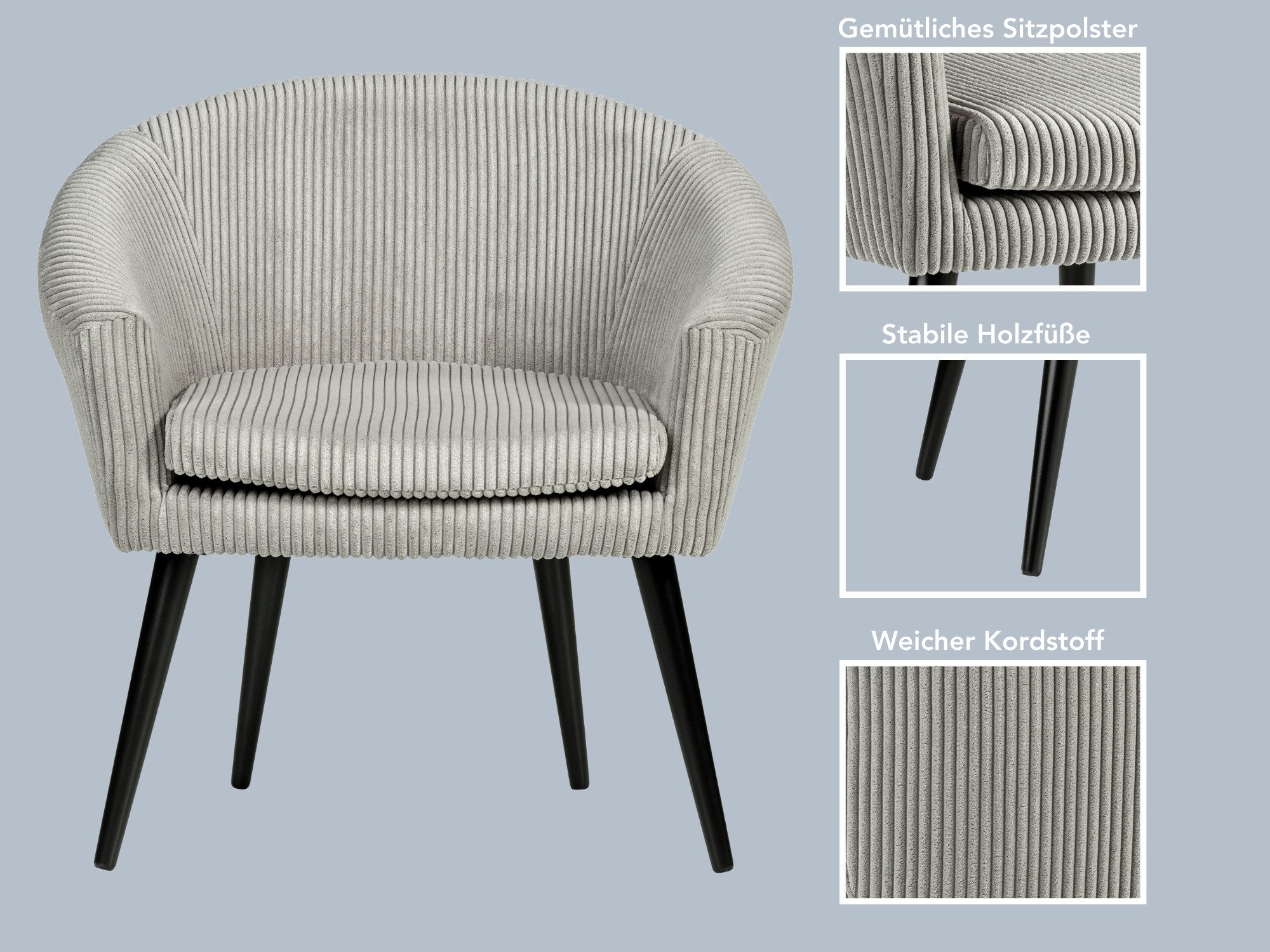 XDREAM Loungesessel Lutz, Relaxsessel, Cocktailsessel, Polstersessel, günstig online kaufen