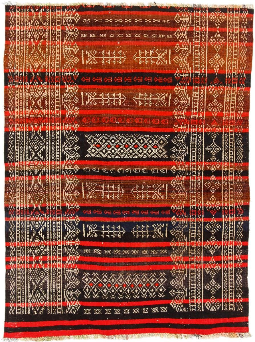 Orientteppich Kelim Afghan Antik 112x151 Handgewebter Orientteppich, Nain Trading, rechteckig, Höhe: 3 mm