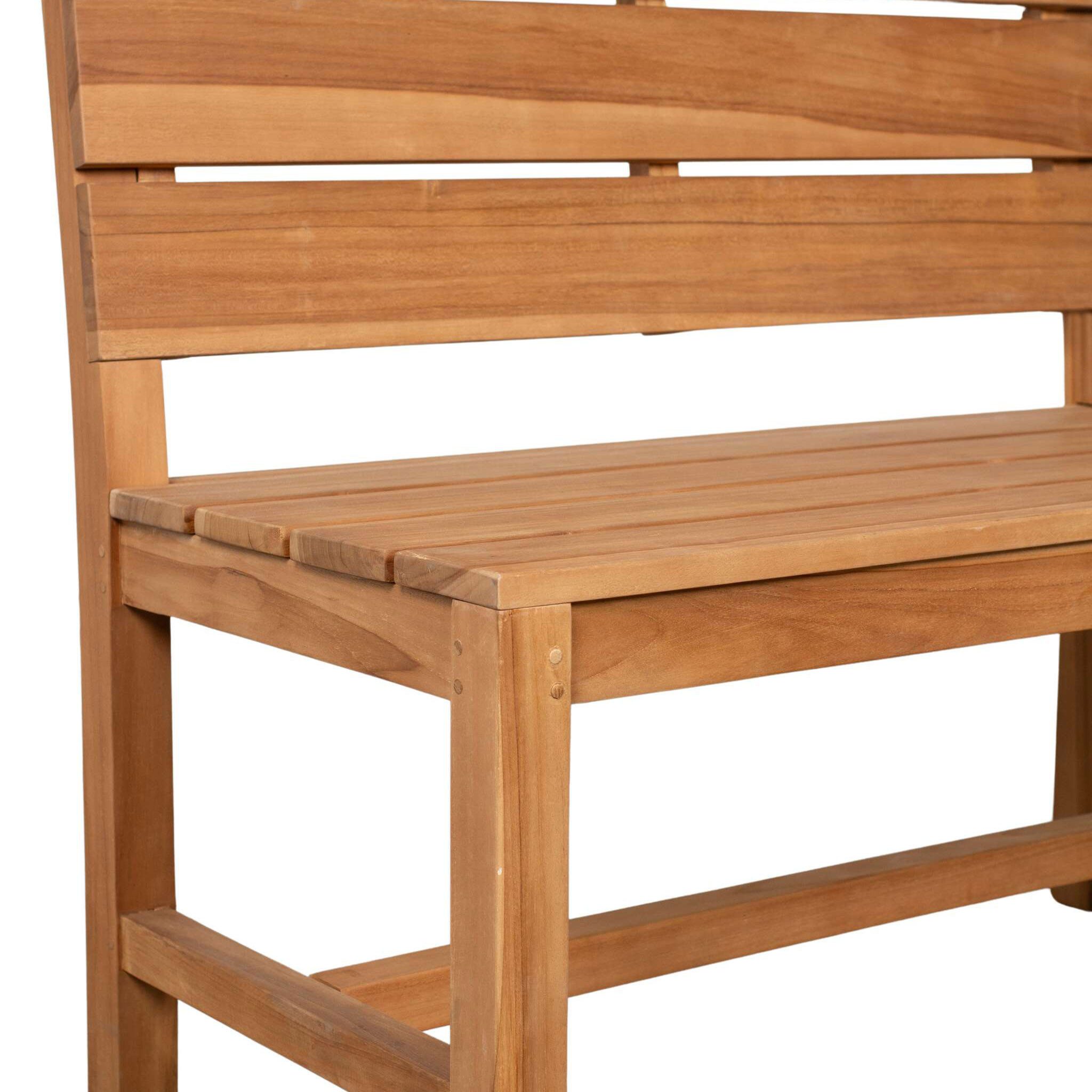 bene living Gartenbank Lewes ohne Armlehnen 100 cm - Teakholz, minimalistisches Design - schlanke Form