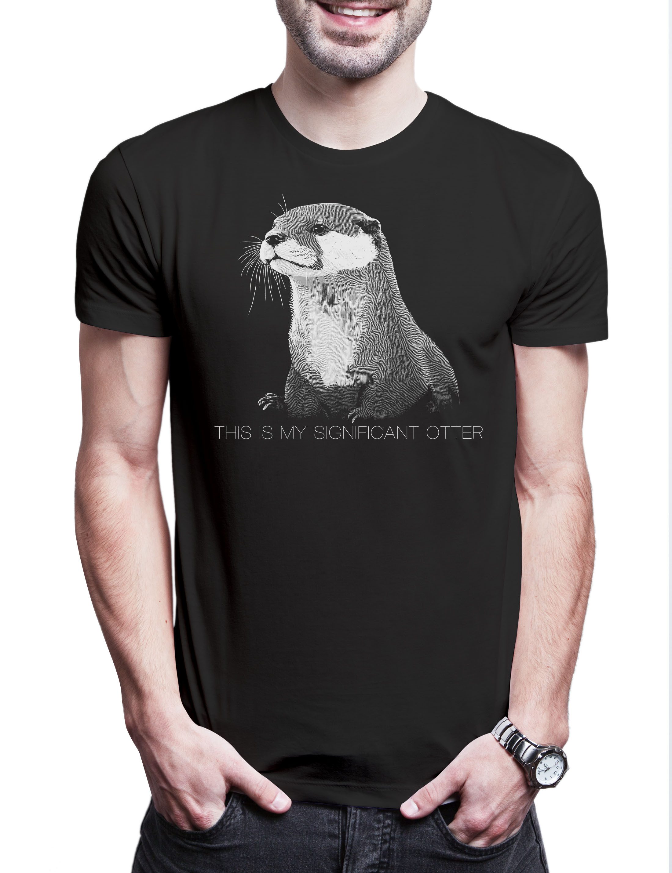 Print-Shirt This Is My Significant Otter Herren T-Shirt Fun Comedy Humor Comedian