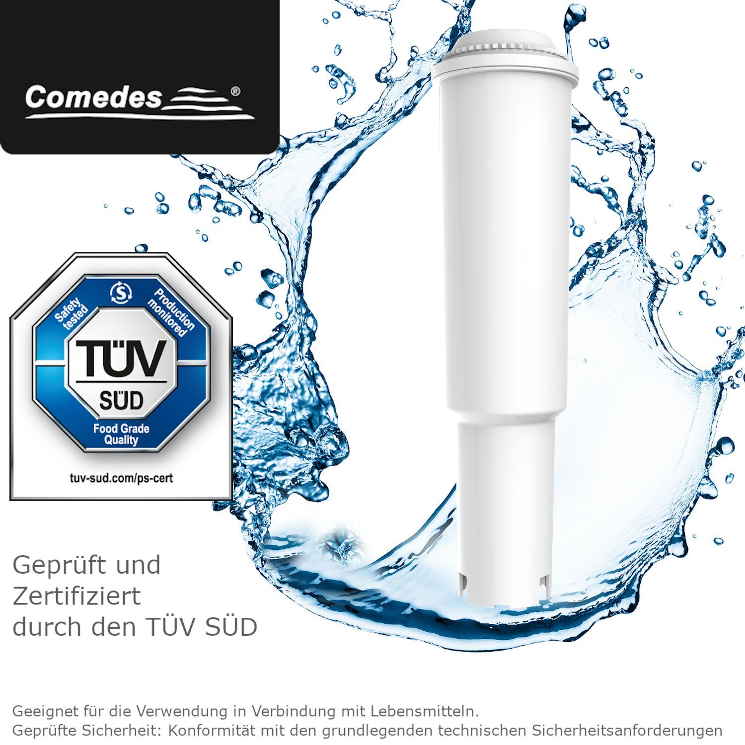 Comedes Wasserfilter Claris Jura White Jura Set Z passend White X, 68739, einsetzbar Jura Jura 12er Zubehör 62911, für 60209, E, S, Claris White, J, statt Jura für White statt Impressa Claris Serien einsetzbar X, Claris