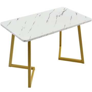 MODFU Essgruppe Ein Tisch und vier Stühle, (5-tlg), Küchetisch Esszimmerstuhl Set, Metallbeine