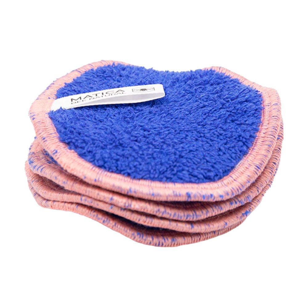 Matica Cosmetics Abschminkschwamm 4er Set waschbare Abschminkpads CHAIM - Blau, 4 tlg., Sanft zur Augenpartie – auch bei sensibler Haut