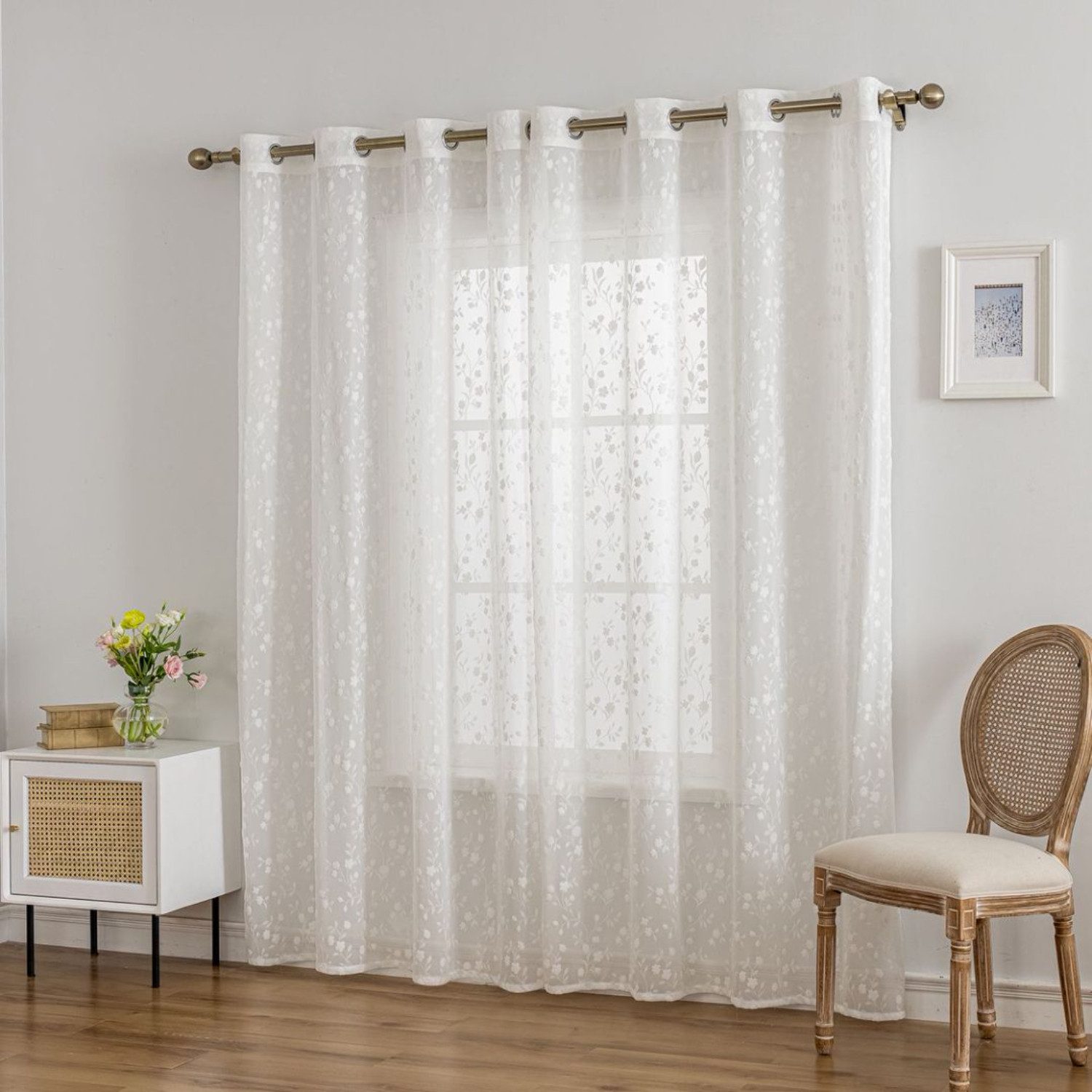 BYSURE Gardine (2 St), Dekorative Vorhänge für Wohnzimmer und Schlafzimmer günstig online kaufen