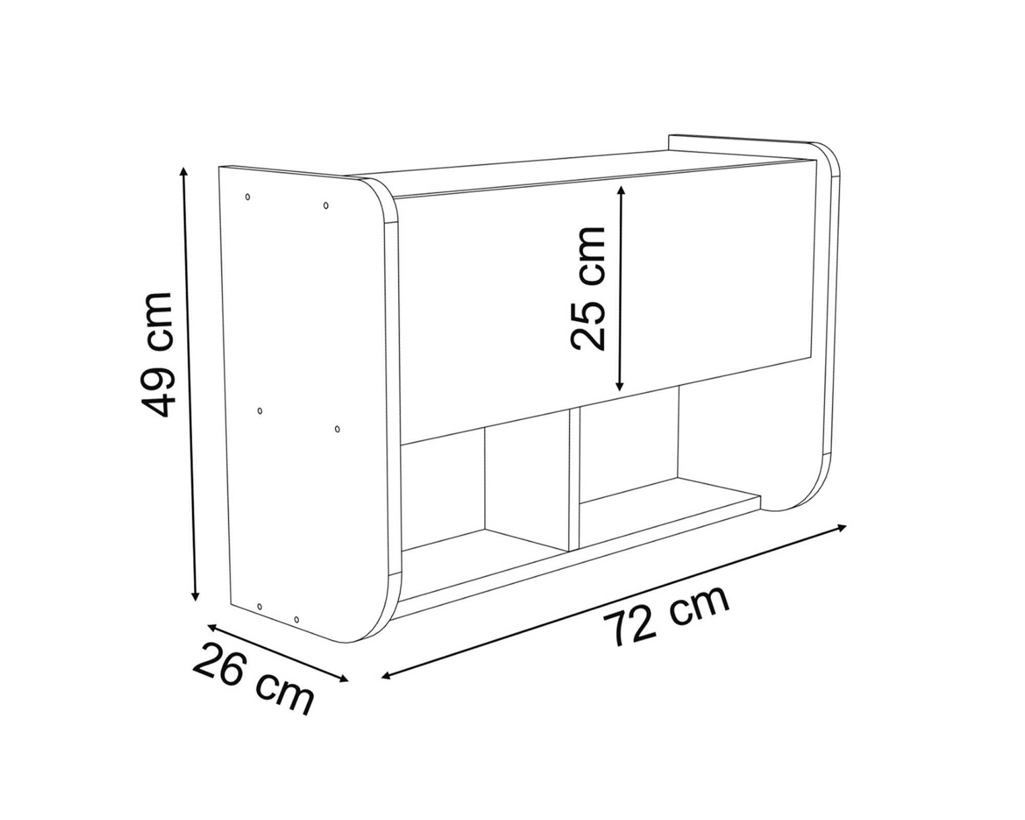 Aileenstore Wandregal Rio, Fächer, Ablagen